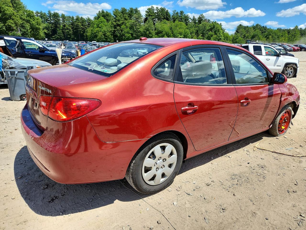 2008 Hyundai Elantra Gls Red vin: KMHDU46D18U513894