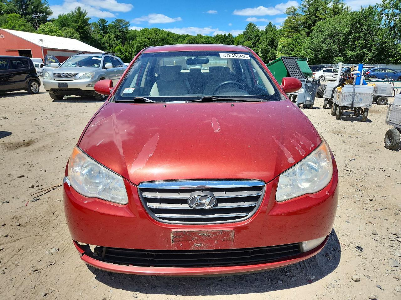 2008 Hyundai Elantra Gls Red vin: KMHDU46D18U513894