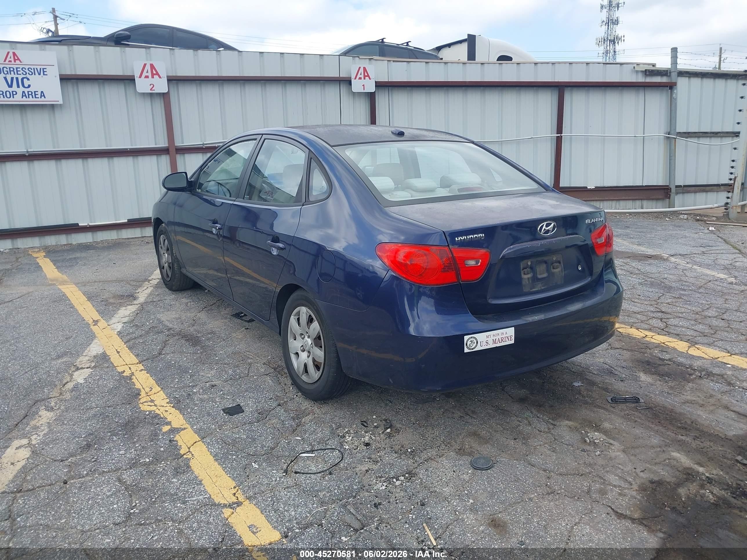 2008 Hyundai Elantra Gls/se Blue vin: KMHDU46D18U515385