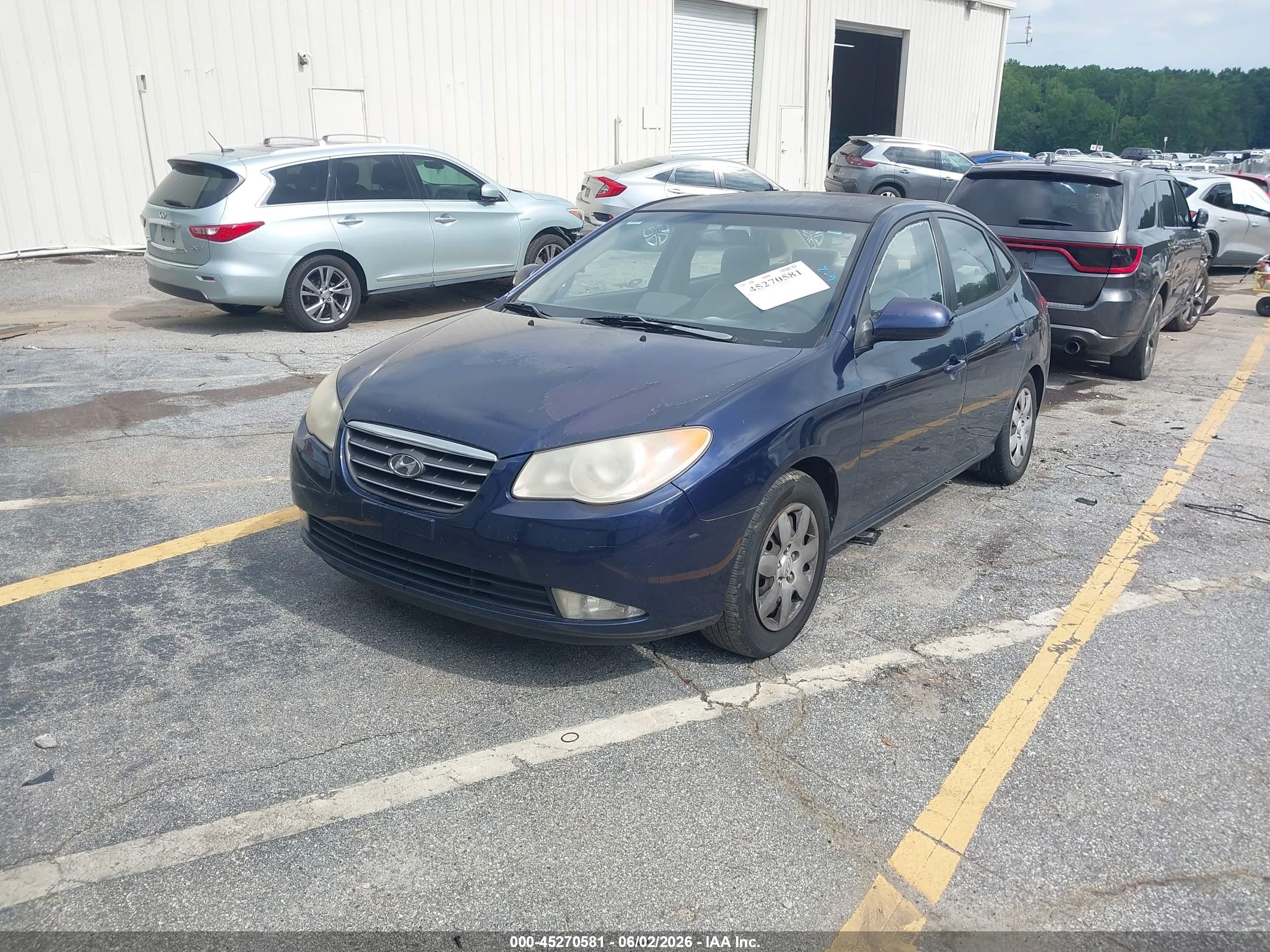 2008 Hyundai Elantra Gls/se Blue vin: KMHDU46D18U515385