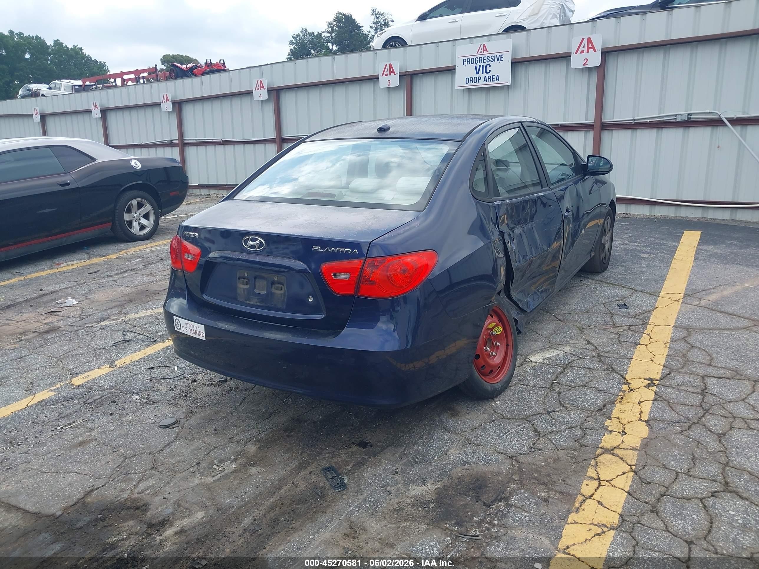 2008 Hyundai Elantra Gls/se Blue vin: KMHDU46D18U515385