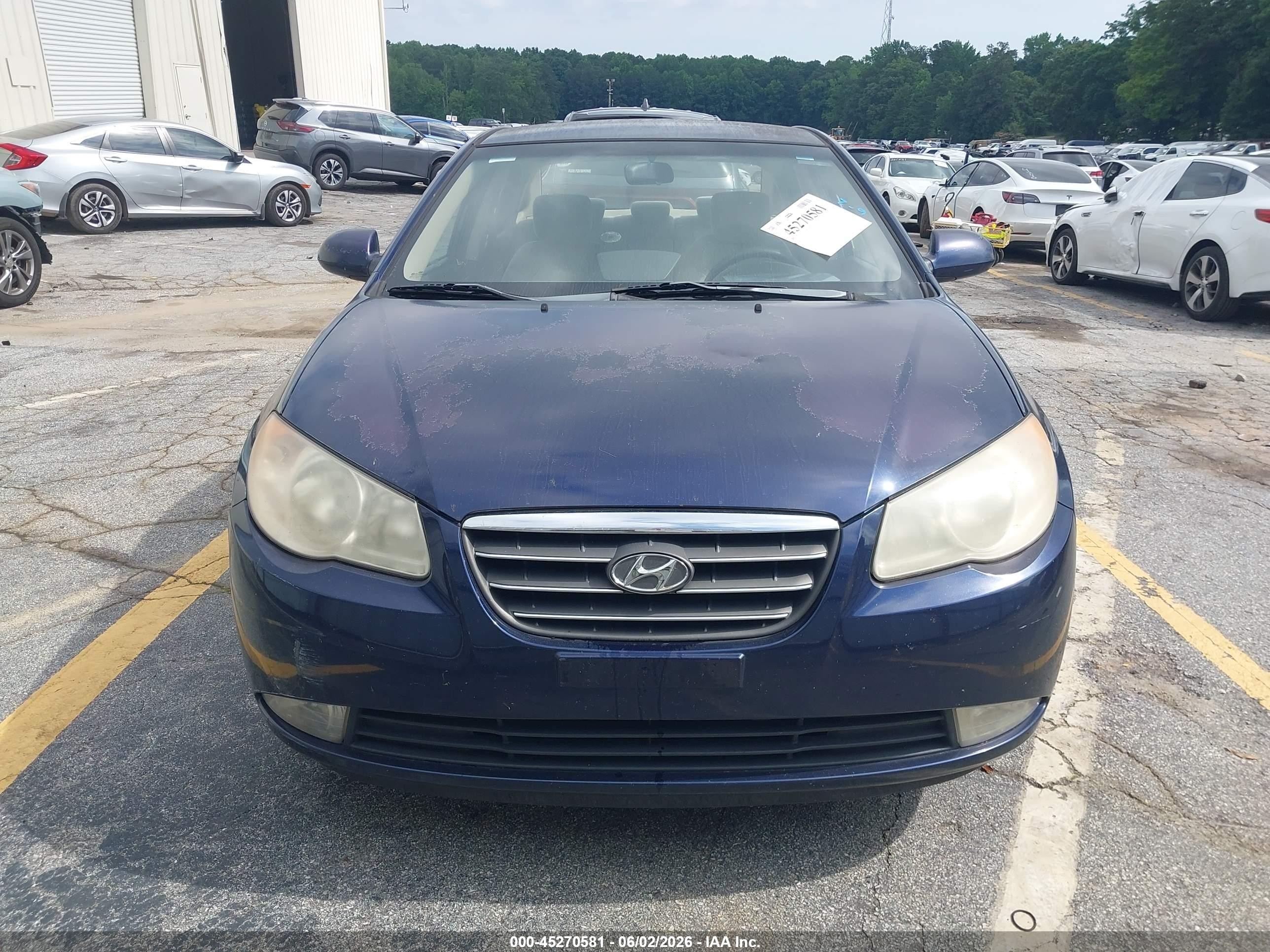 2008 Hyundai Elantra Gls/se Blue vin: KMHDU46D18U515385