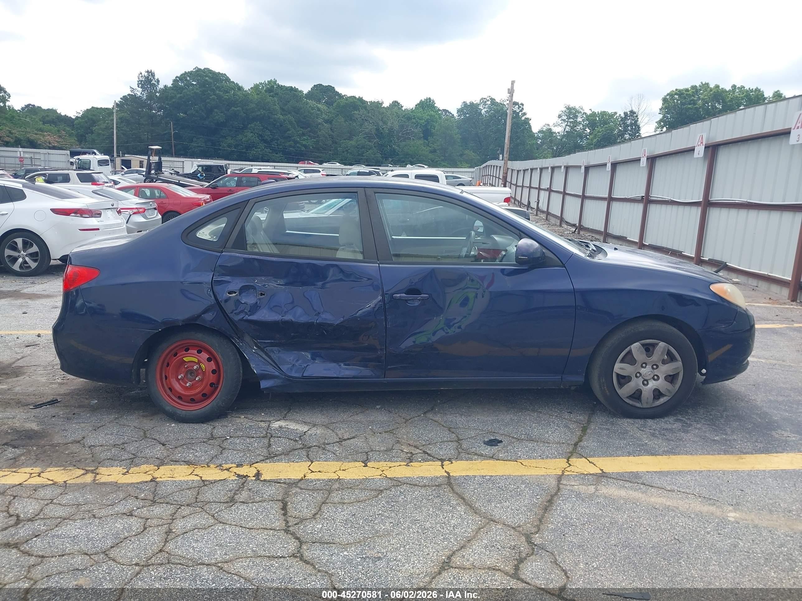 2008 Hyundai Elantra Gls/se Blue vin: KMHDU46D18U515385