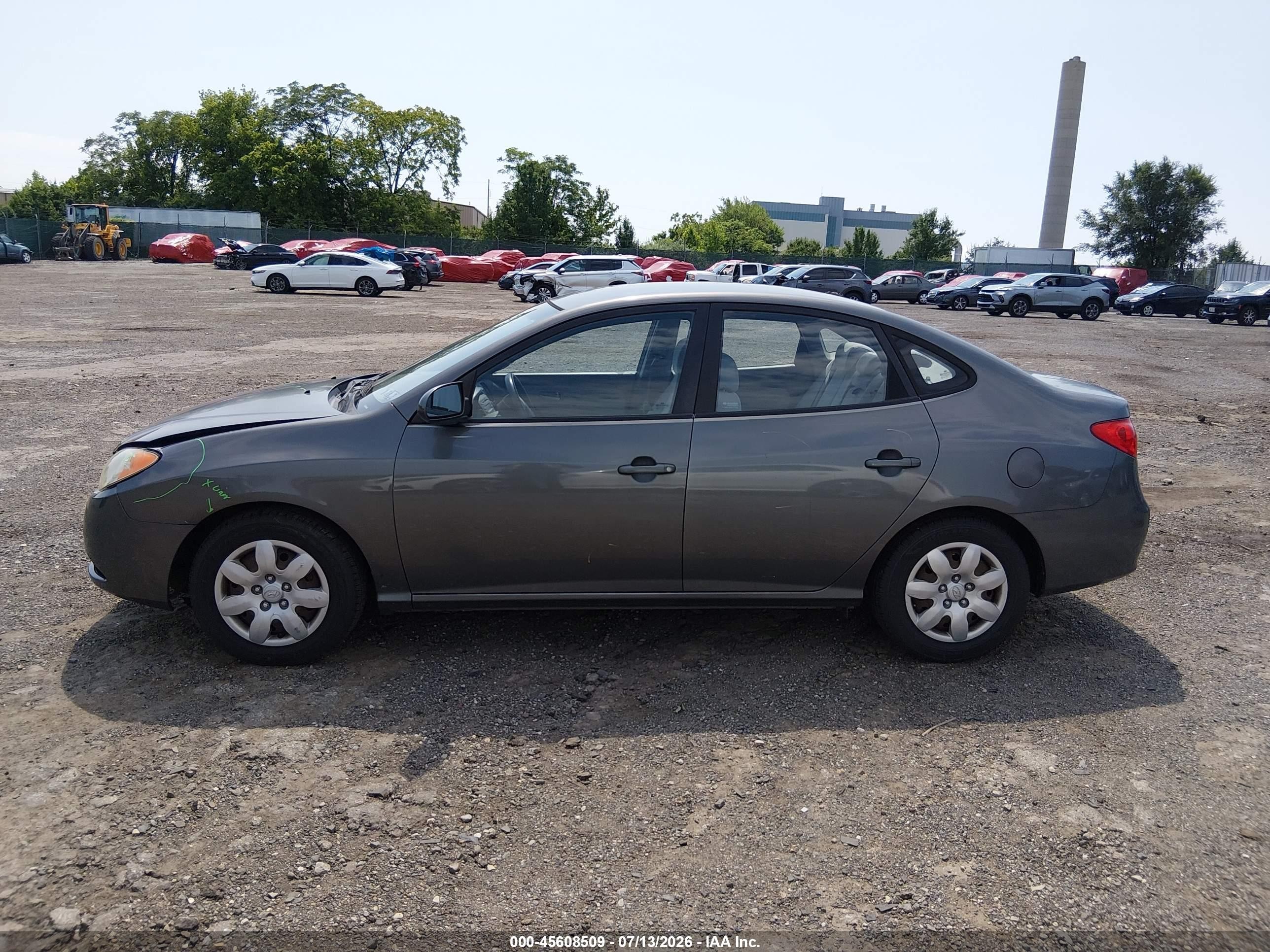2008 Hyundai Elantra Gls/se Gray vin: KMHDU46D18U519856