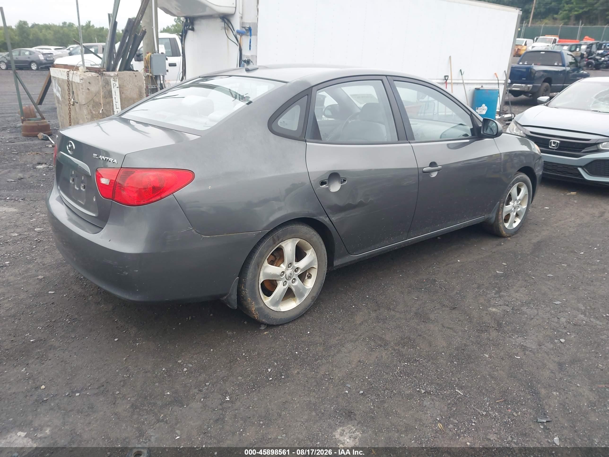 2008 Hyundai Elantra Gls/se Gray vin: KMHDU46D18U521137