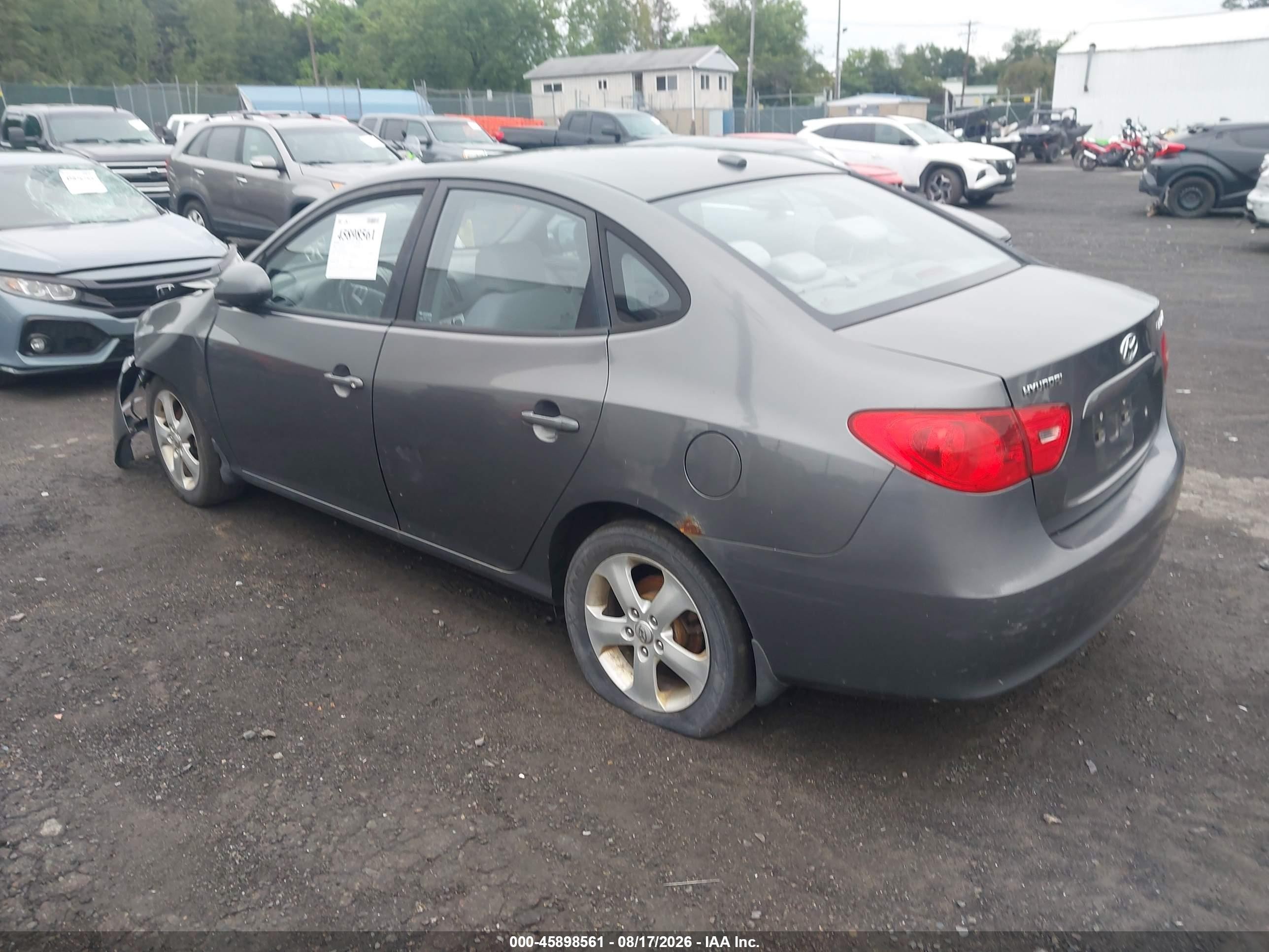 2008 Hyundai Elantra Gls/se Gray vin: KMHDU46D18U521137