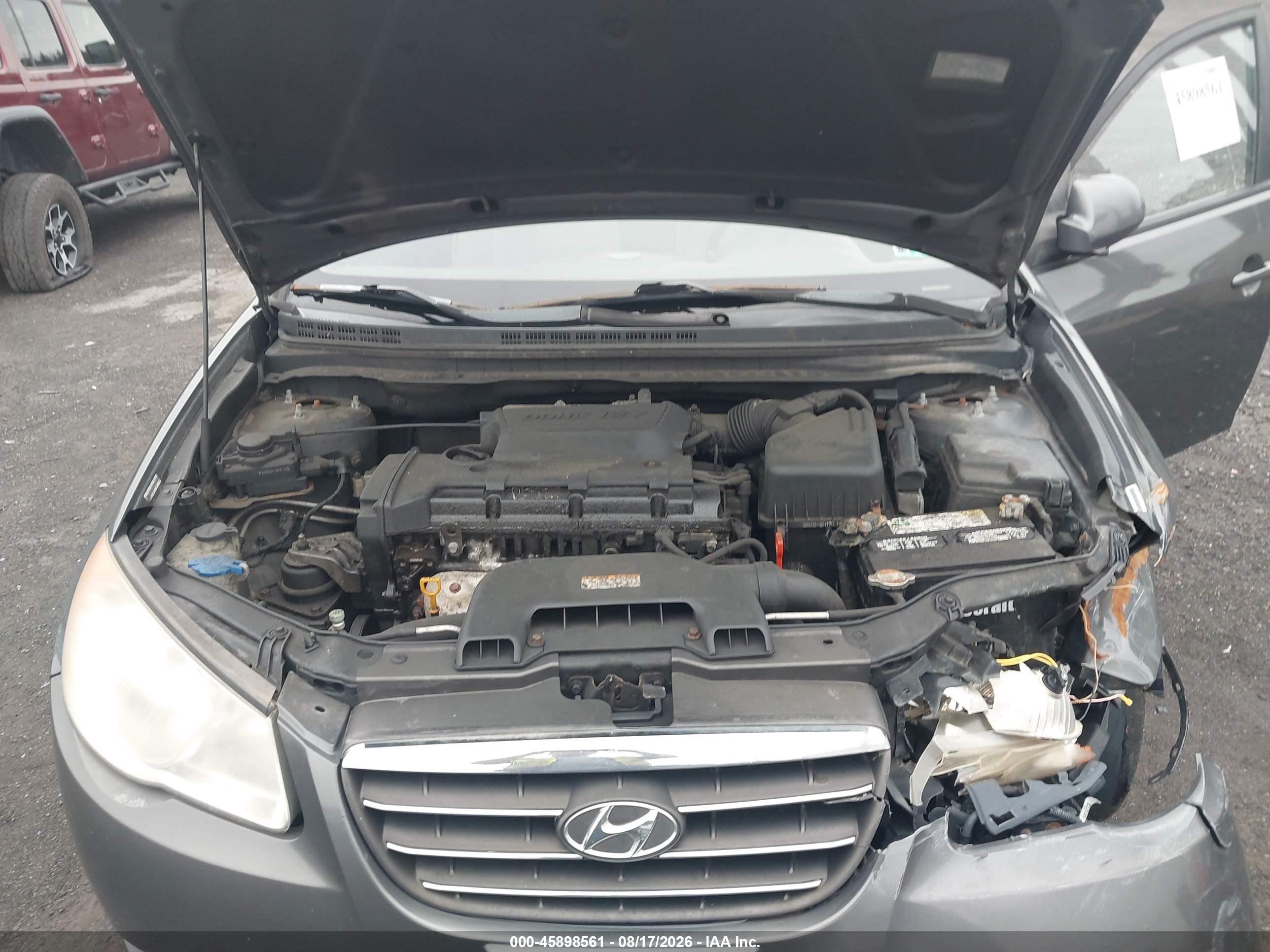 2008 Hyundai Elantra Gls/se Gray vin: KMHDU46D18U521137