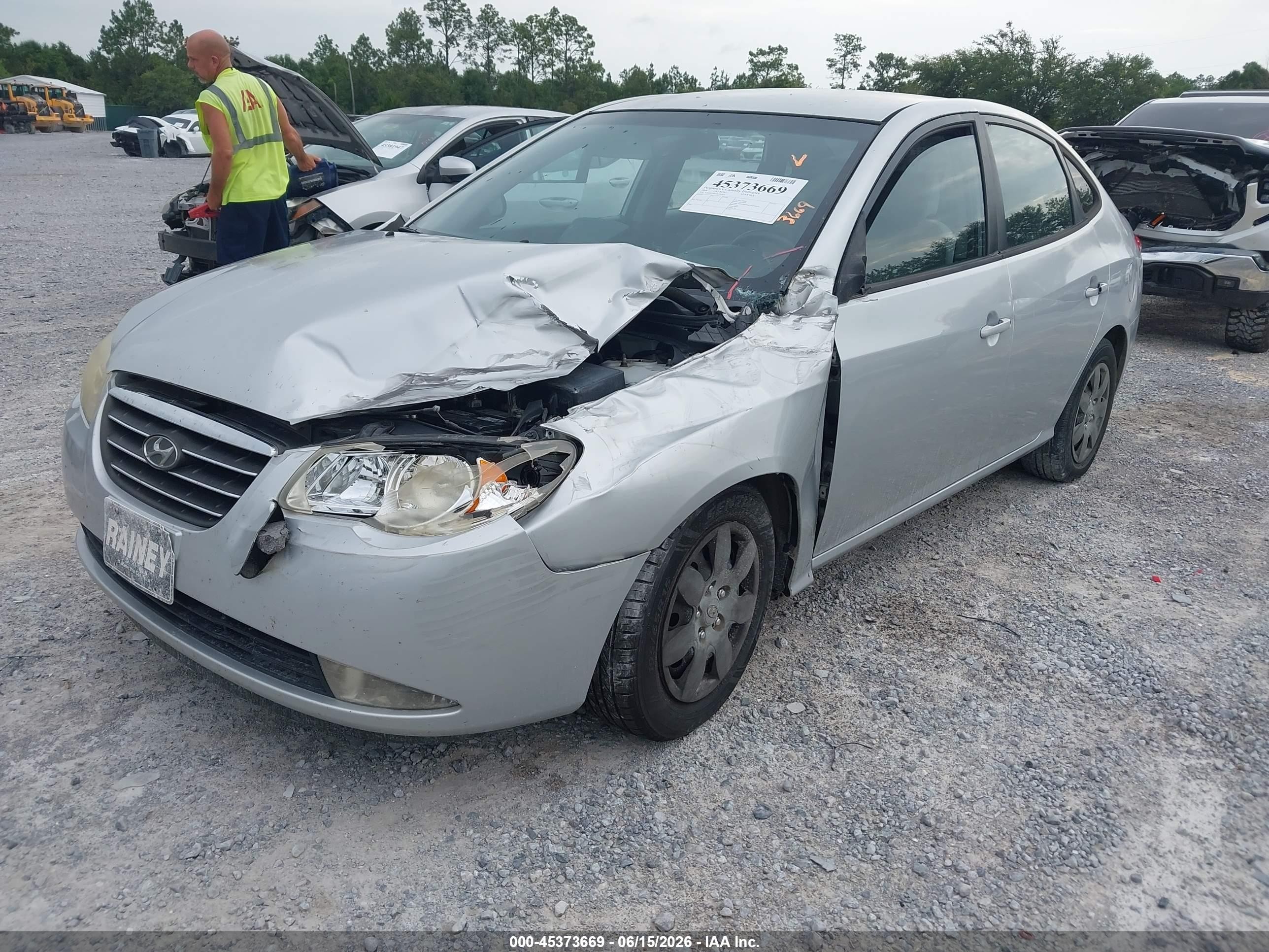 2008 Hyundai Elantra Gls/se Silver vin: KMHDU46D18U545454
