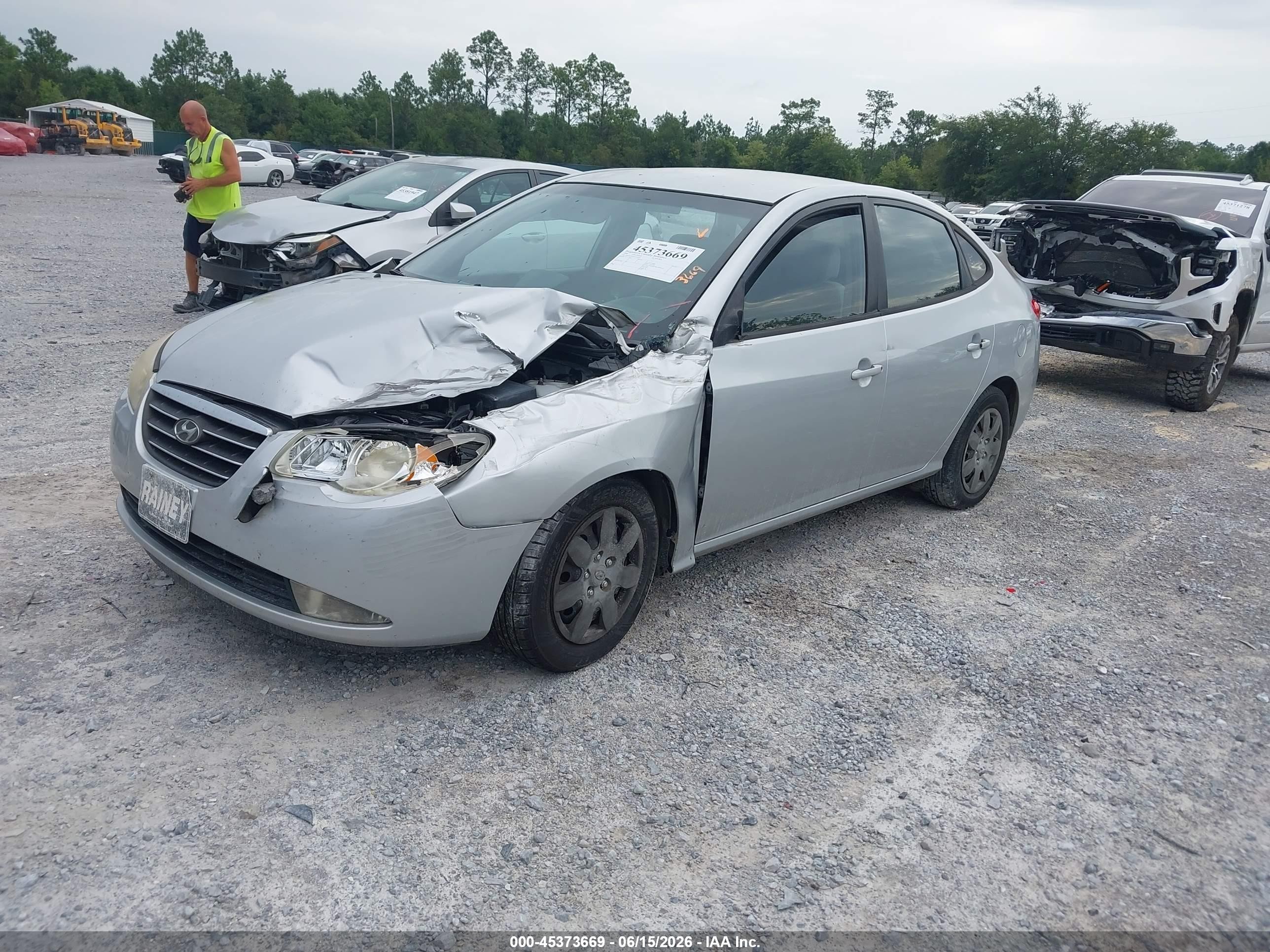 2008 Hyundai Elantra Gls/se Silver vin: KMHDU46D18U545454