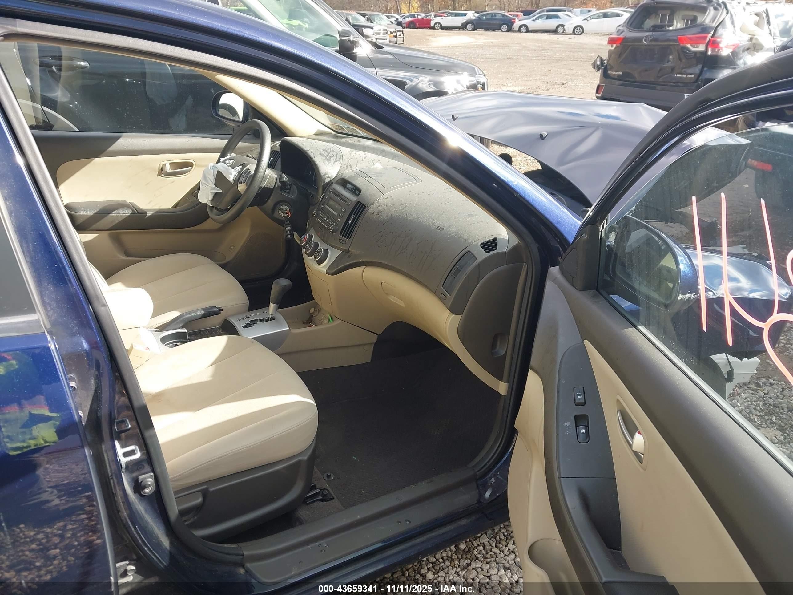 2008 Hyundai Elantra Gls/se Navy vin: KMHDU46D18U585985