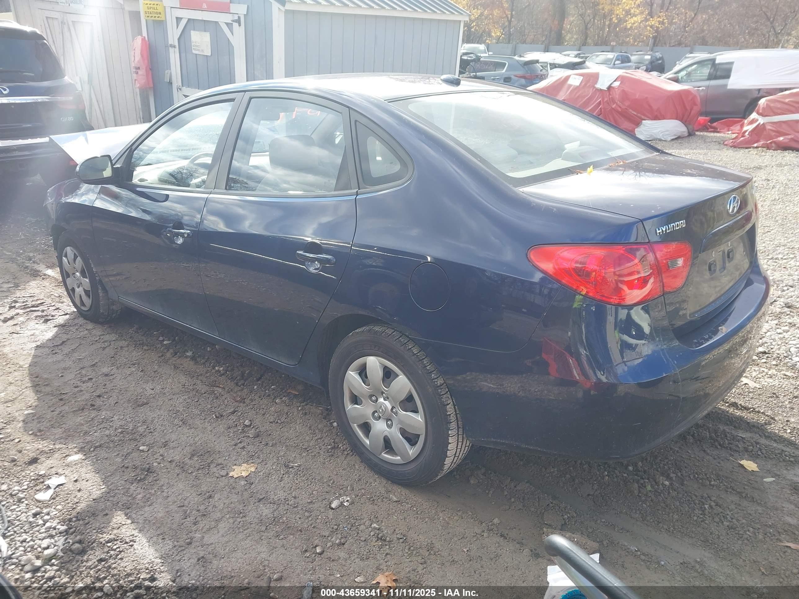 2008 Hyundai Elantra Gls/se Navy vin: KMHDU46D18U585985