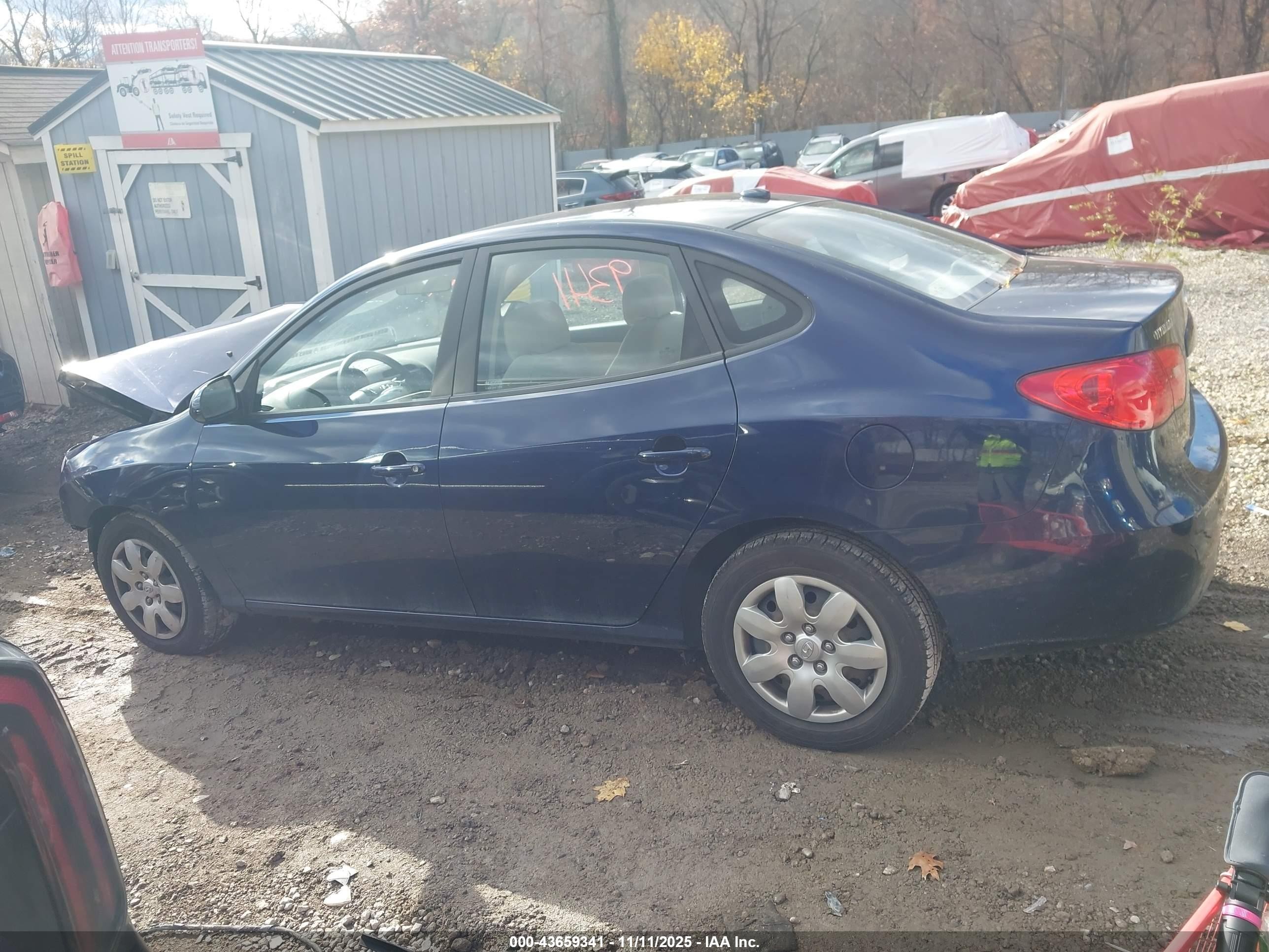 2008 Hyundai Elantra Gls/se Navy vin: KMHDU46D18U585985