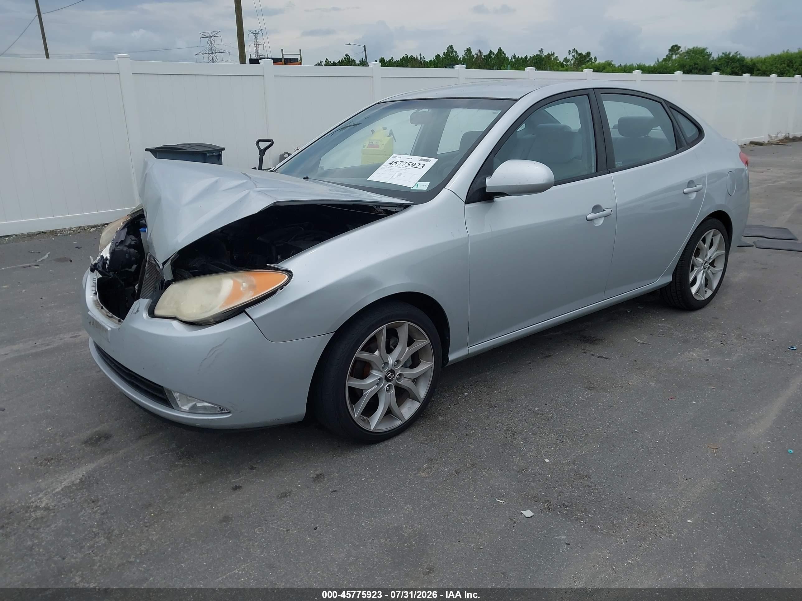 2009 Hyundai Elantra Gls Silver vin: KMHDU46D19U589634