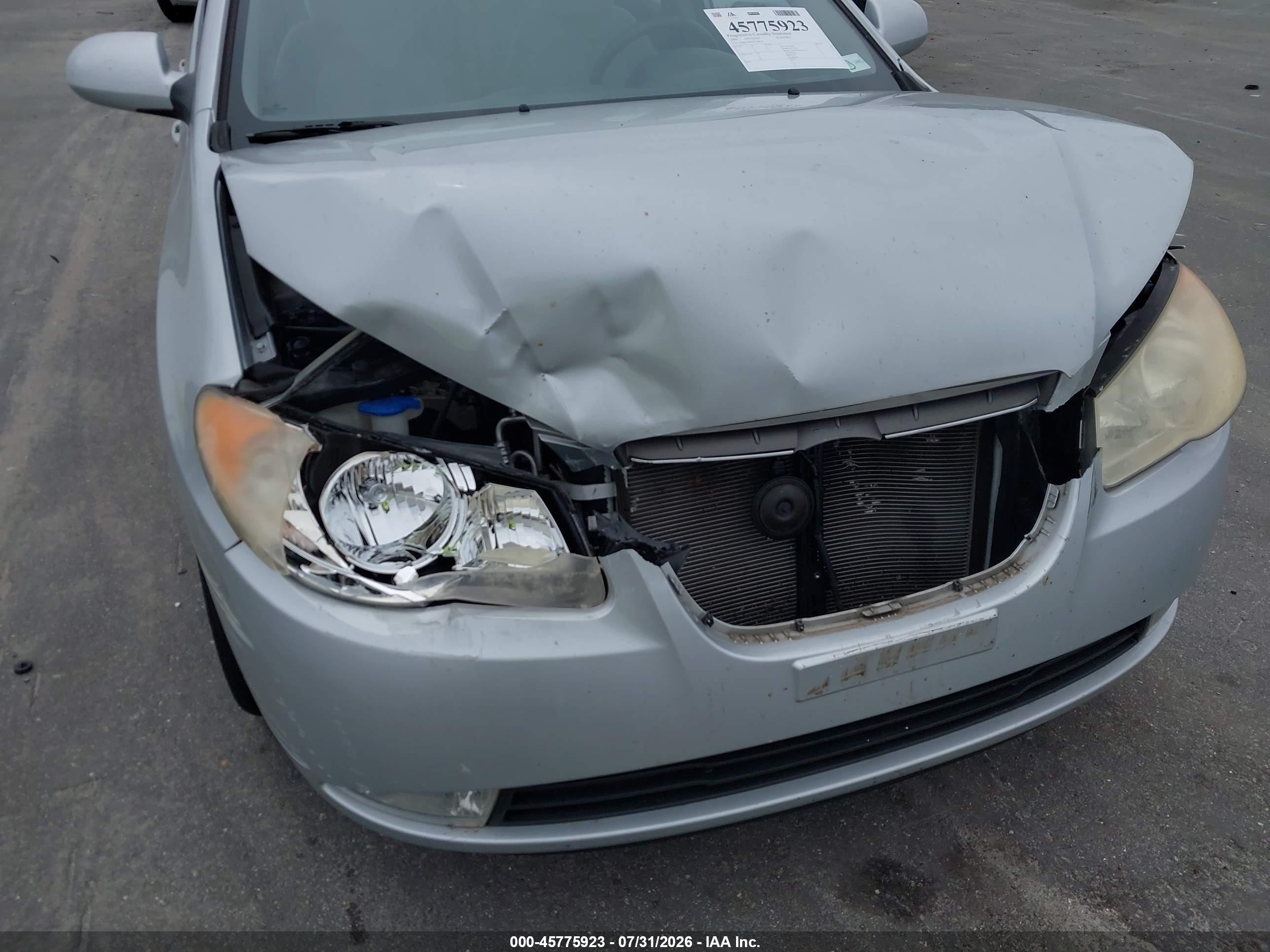 2009 Hyundai Elantra Gls Silver vin: KMHDU46D19U589634