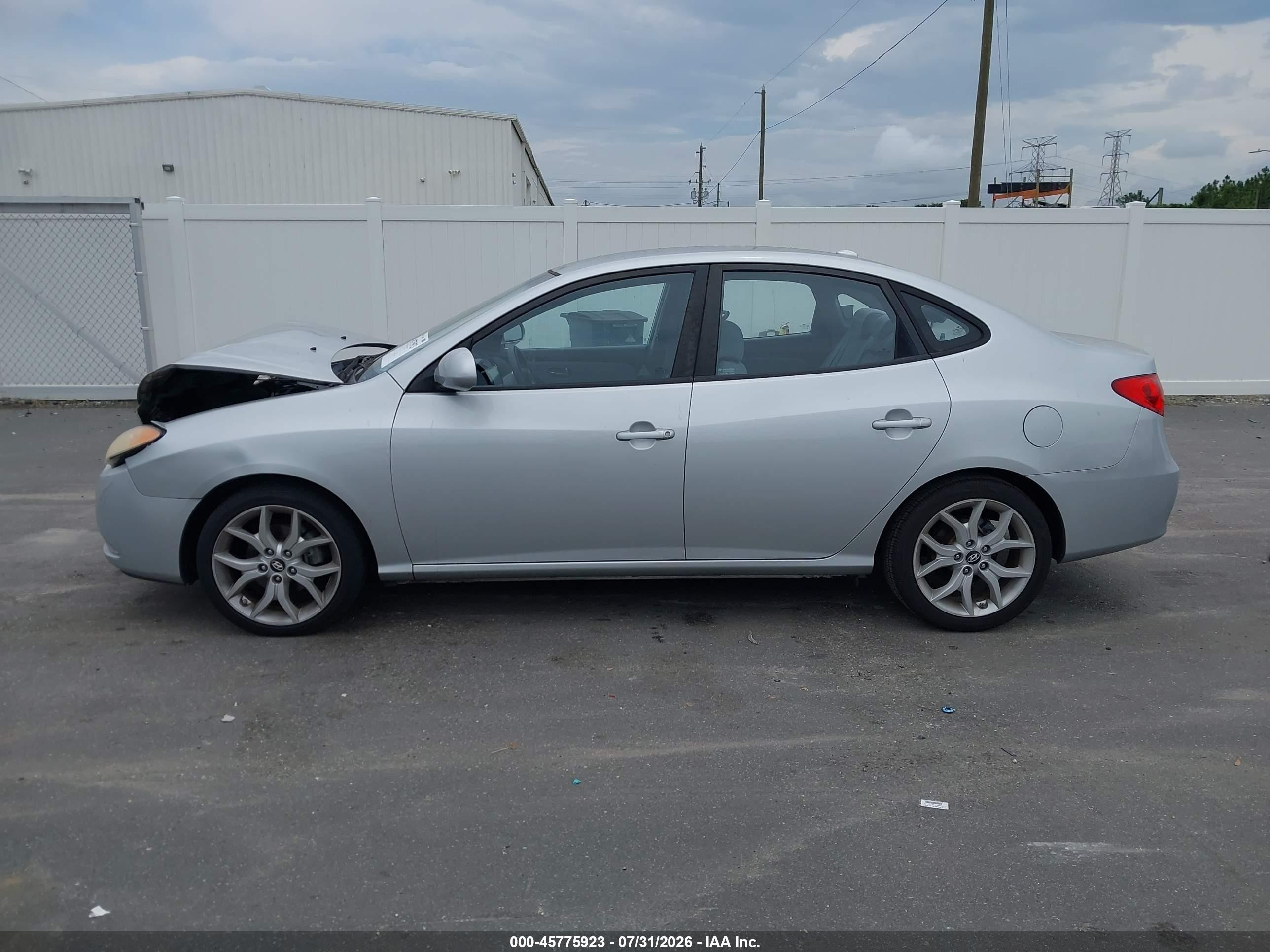2009 Hyundai Elantra Gls Silver vin: KMHDU46D19U589634