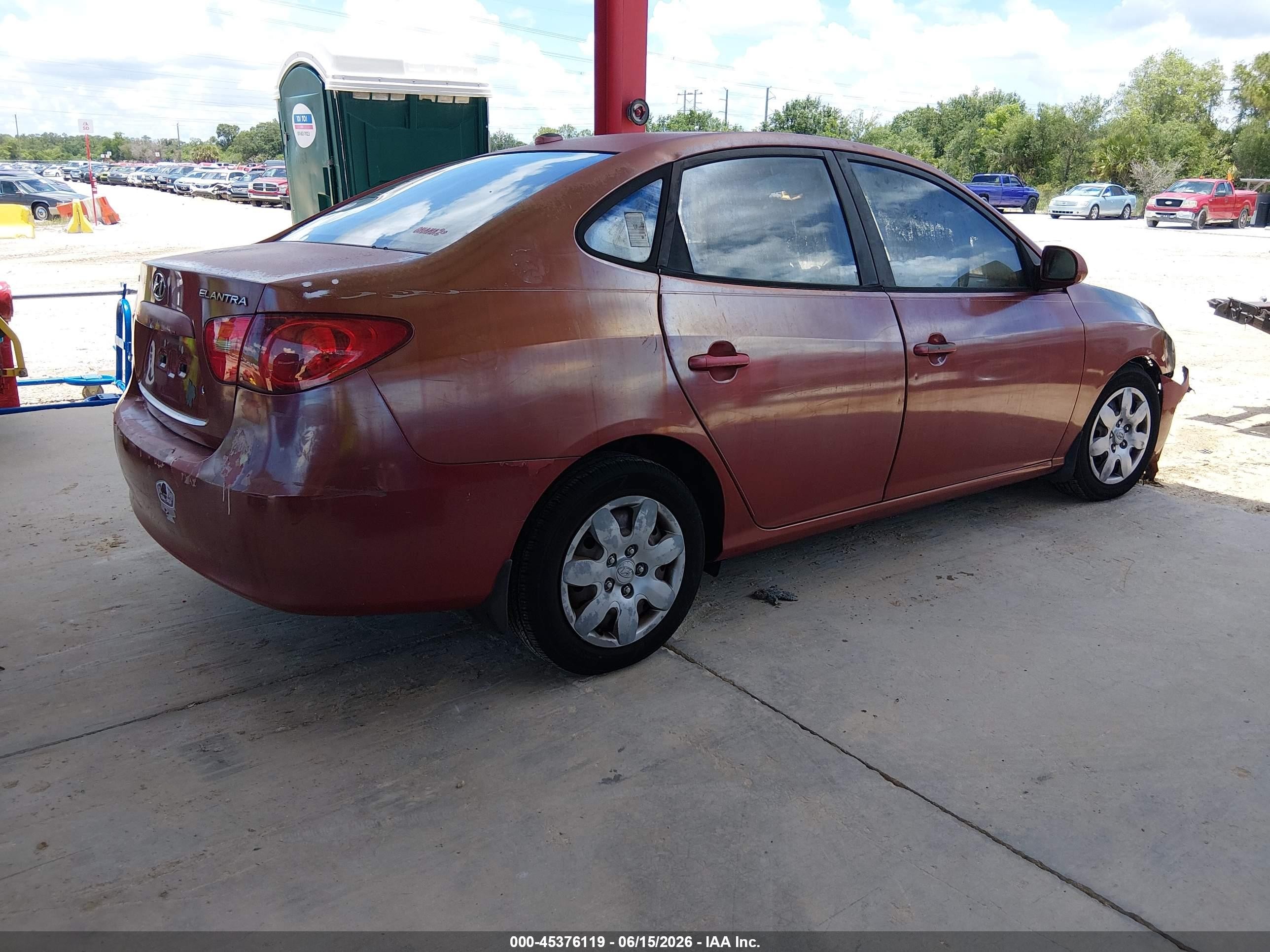 2009 Hyundai Elantra Gls Red vin: KMHDU46D19U625175