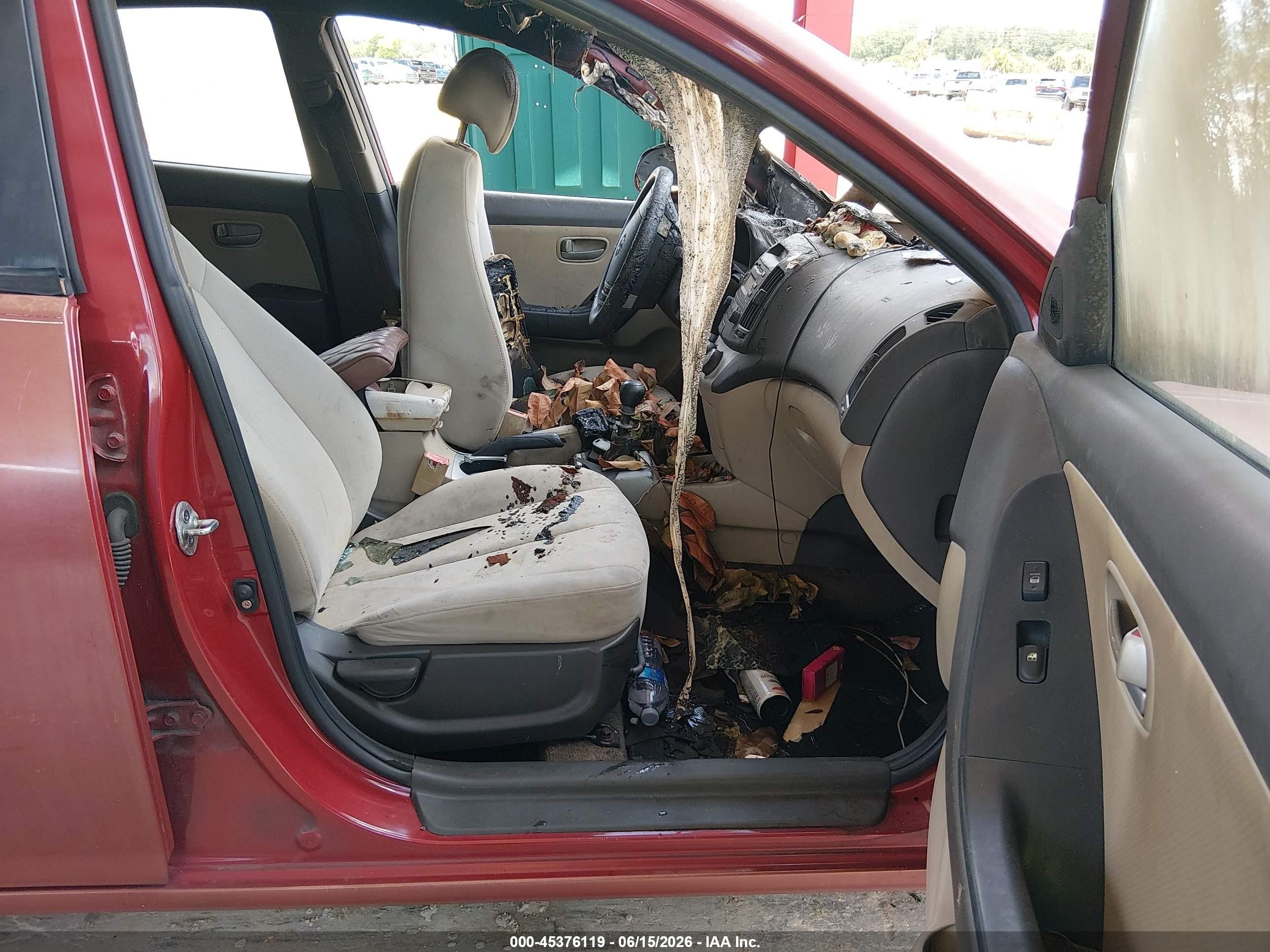 2009 Hyundai Elantra Gls Red vin: KMHDU46D19U625175
