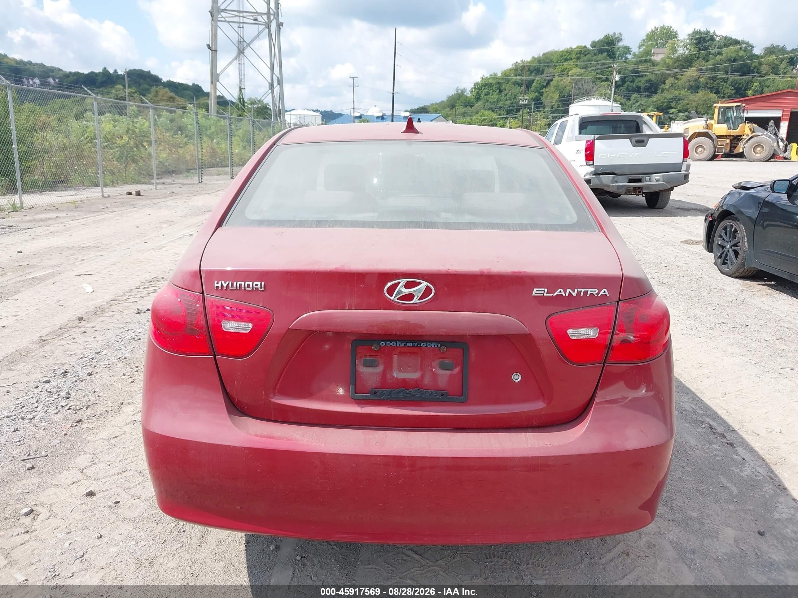 2009 Hyundai Elantra Se Red vin: KMHDU46D19U654837