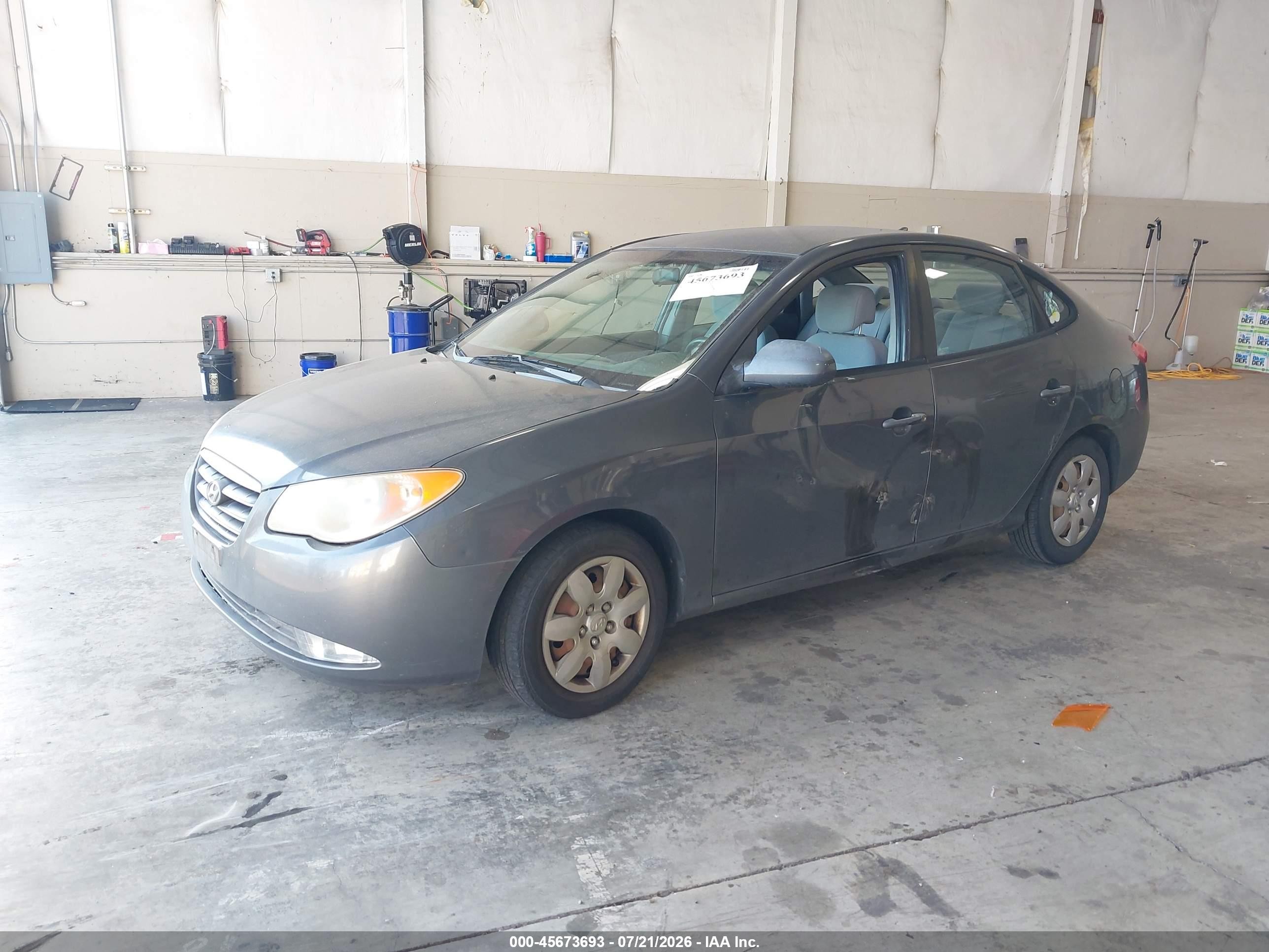2009 Hyundai Elantra Gls Gray vin: KMHDU46D19U676322