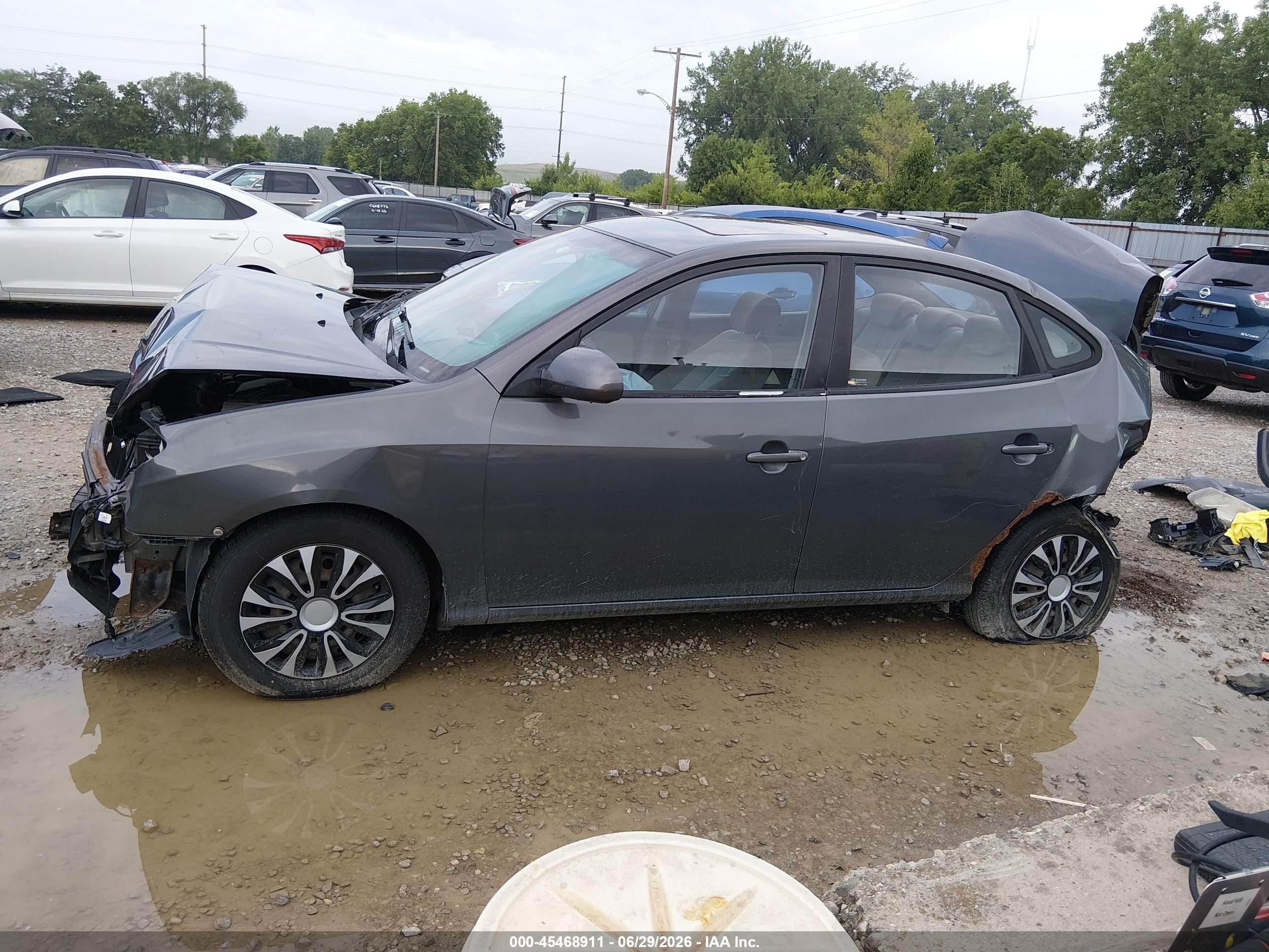 2009 Hyundai Elantra Gls Серый vin: KMHDU46D19U728287