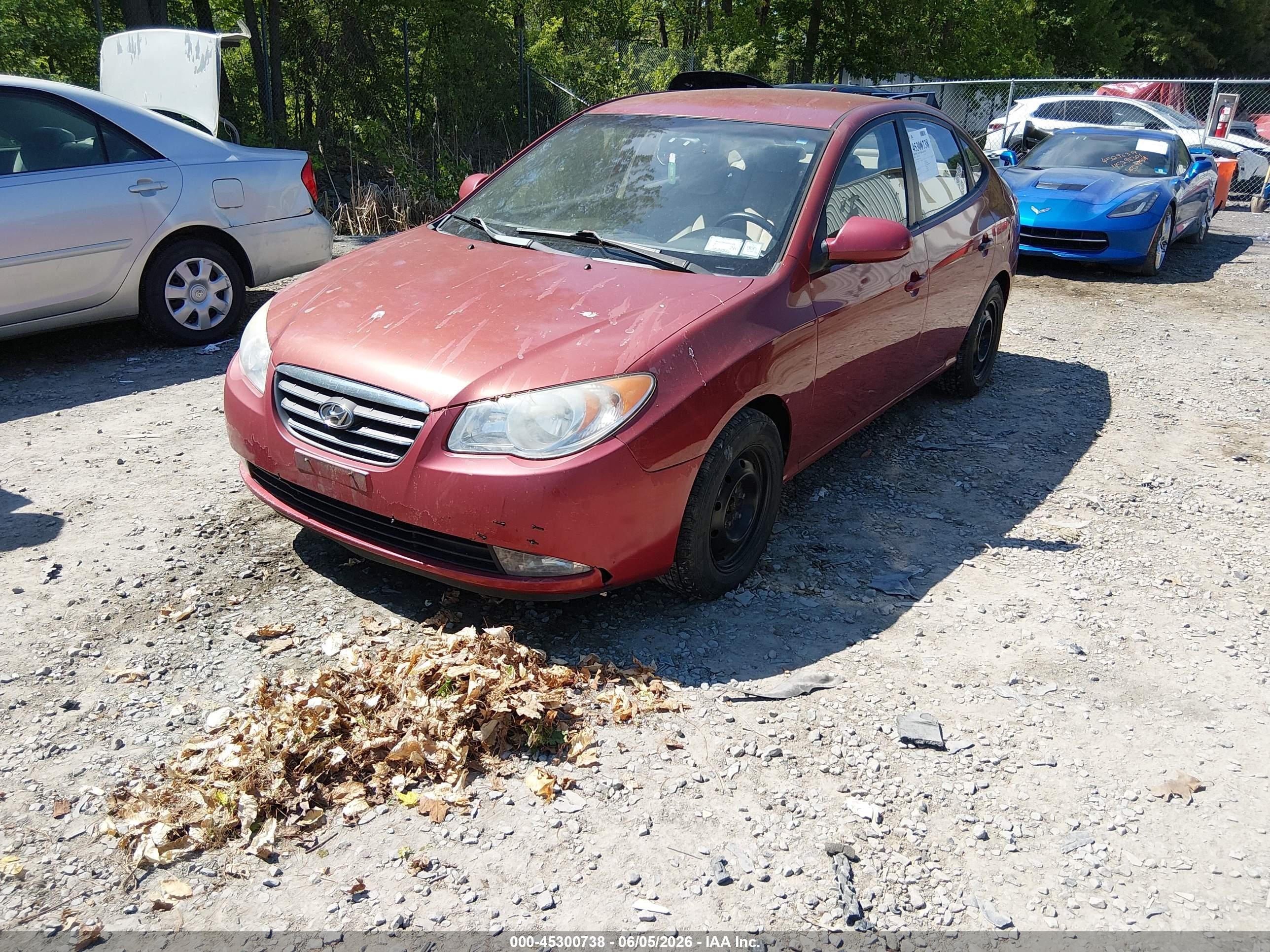 2009 Hyundai Elantra Gls Red vin: KMHDU46D19U753903