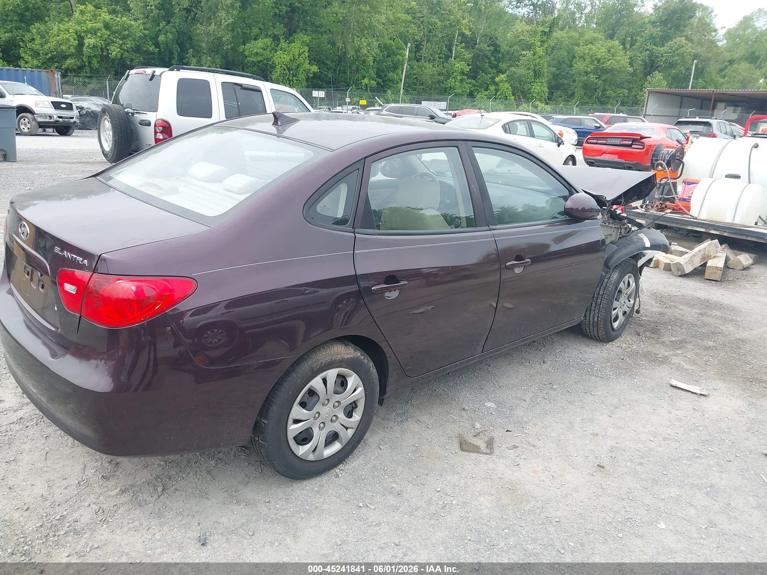 2009 Hyundai Elantra Gls Maroon vin: KMHDU46D19U756204