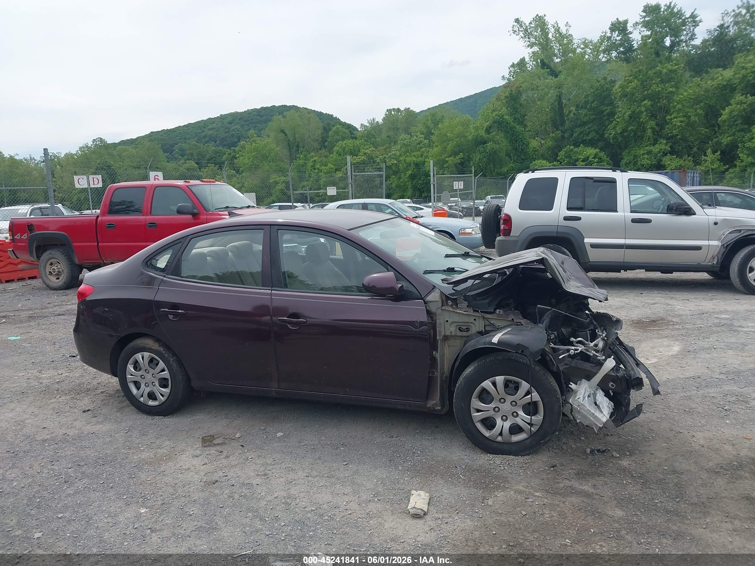 2009 Hyundai Elantra Gls Maroon vin: KMHDU46D19U756204