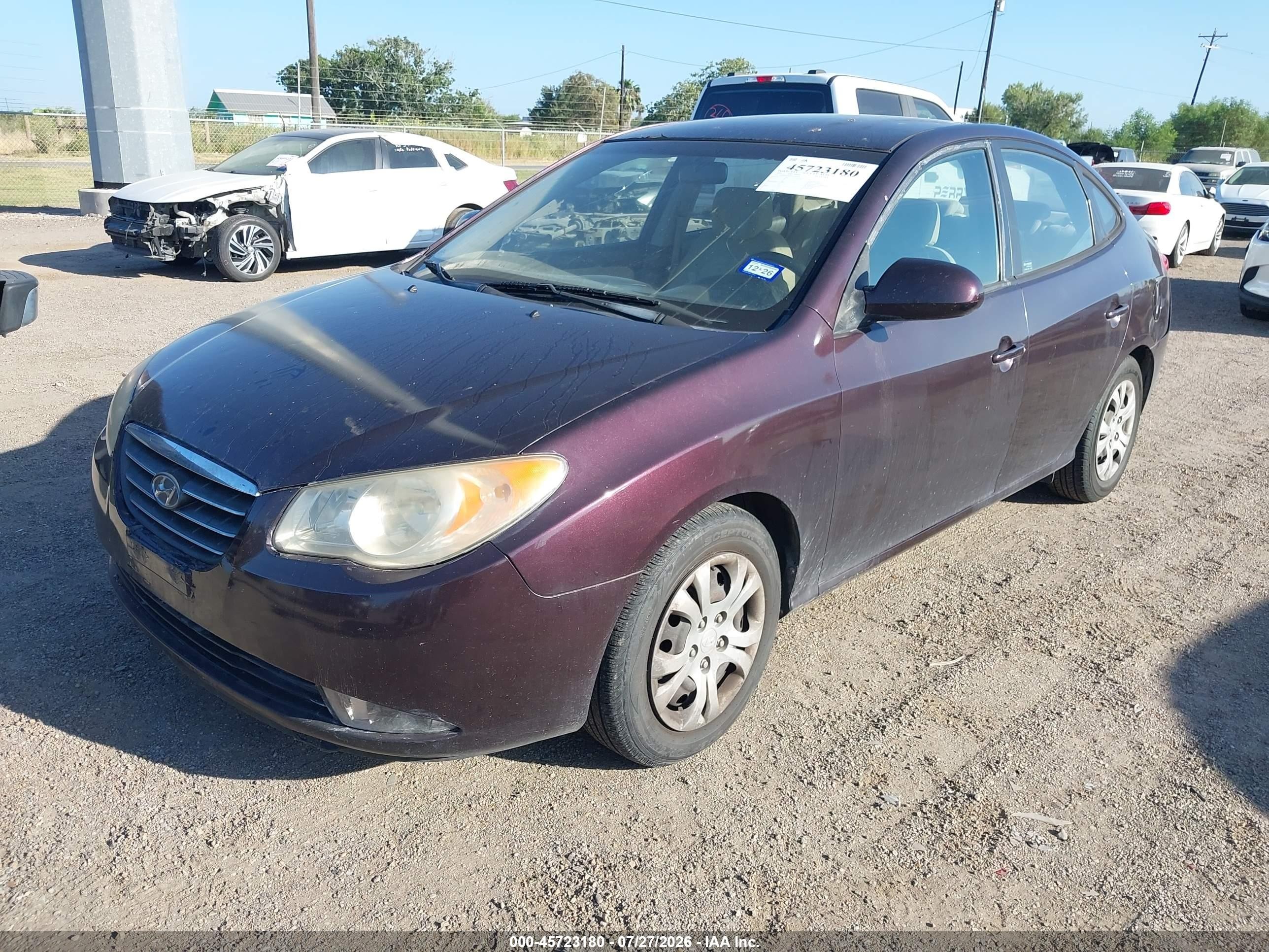 2009 Hyundai Elantra Gls Purple vin: KMHDU46D19U757370
