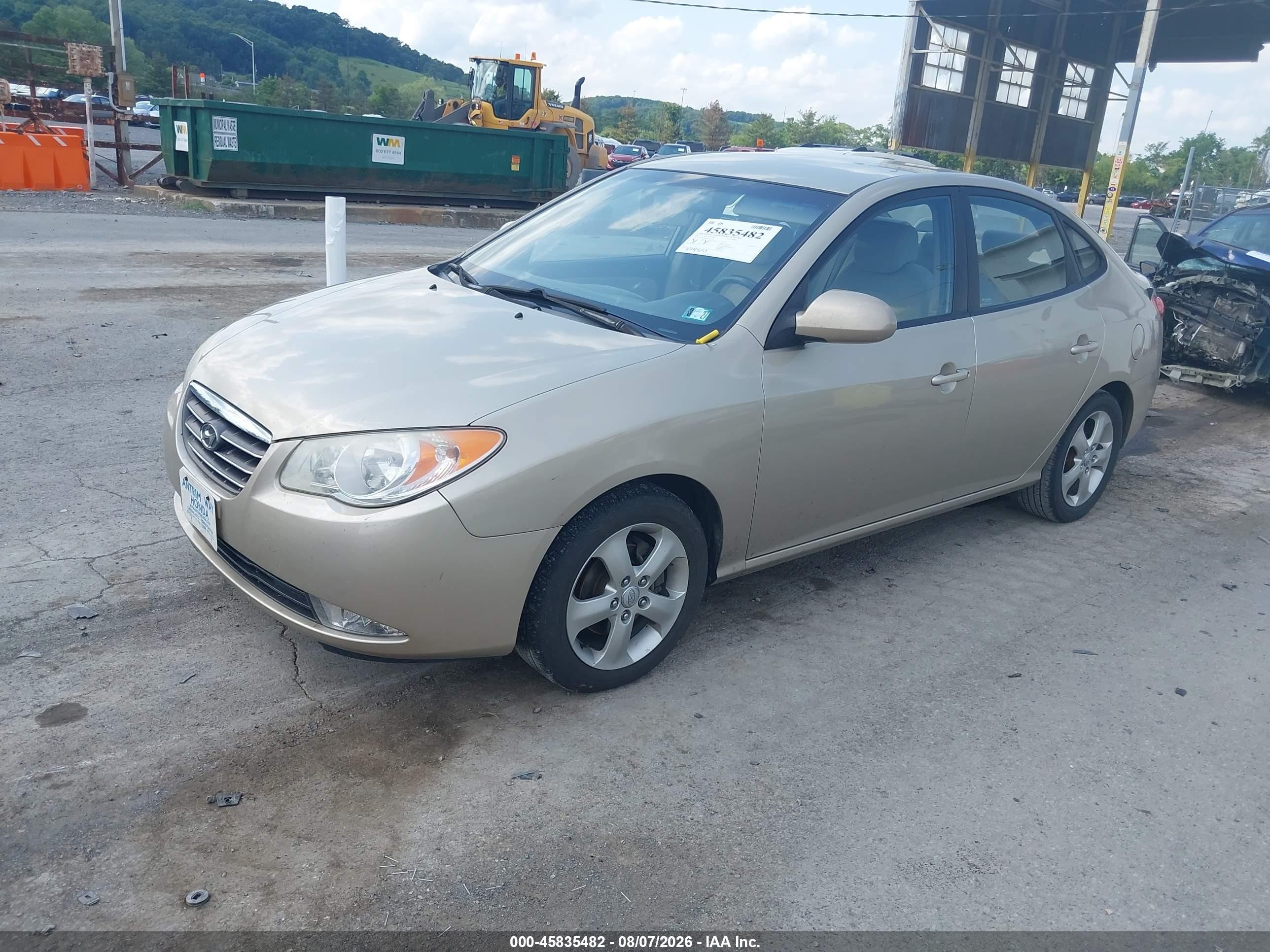 2007 Hyundai Elantra Gls/ltd/se Gold vin: KMHDU46D27U027769