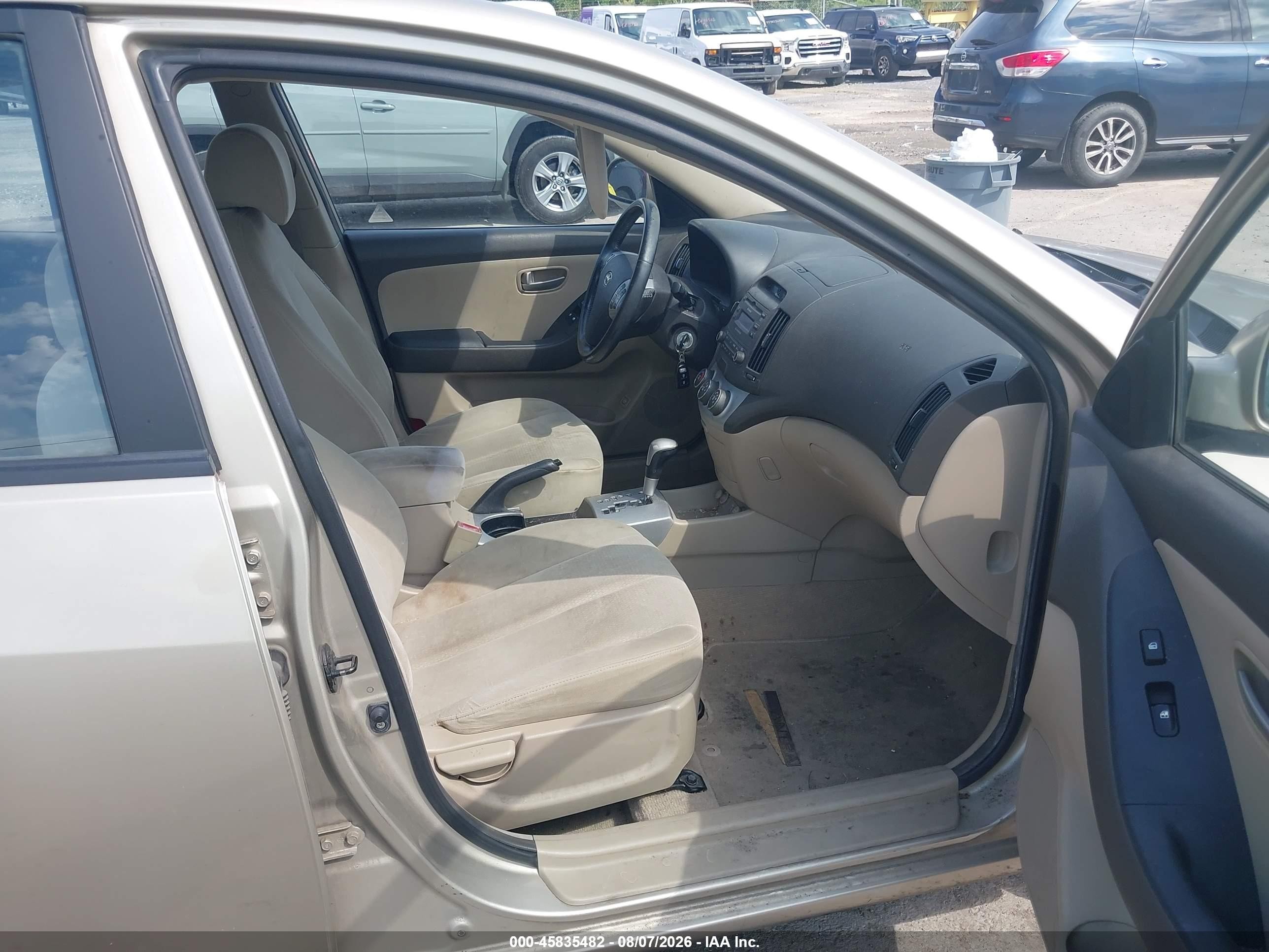2007 Hyundai Elantra Gls/ltd/se Gold vin: KMHDU46D27U027769