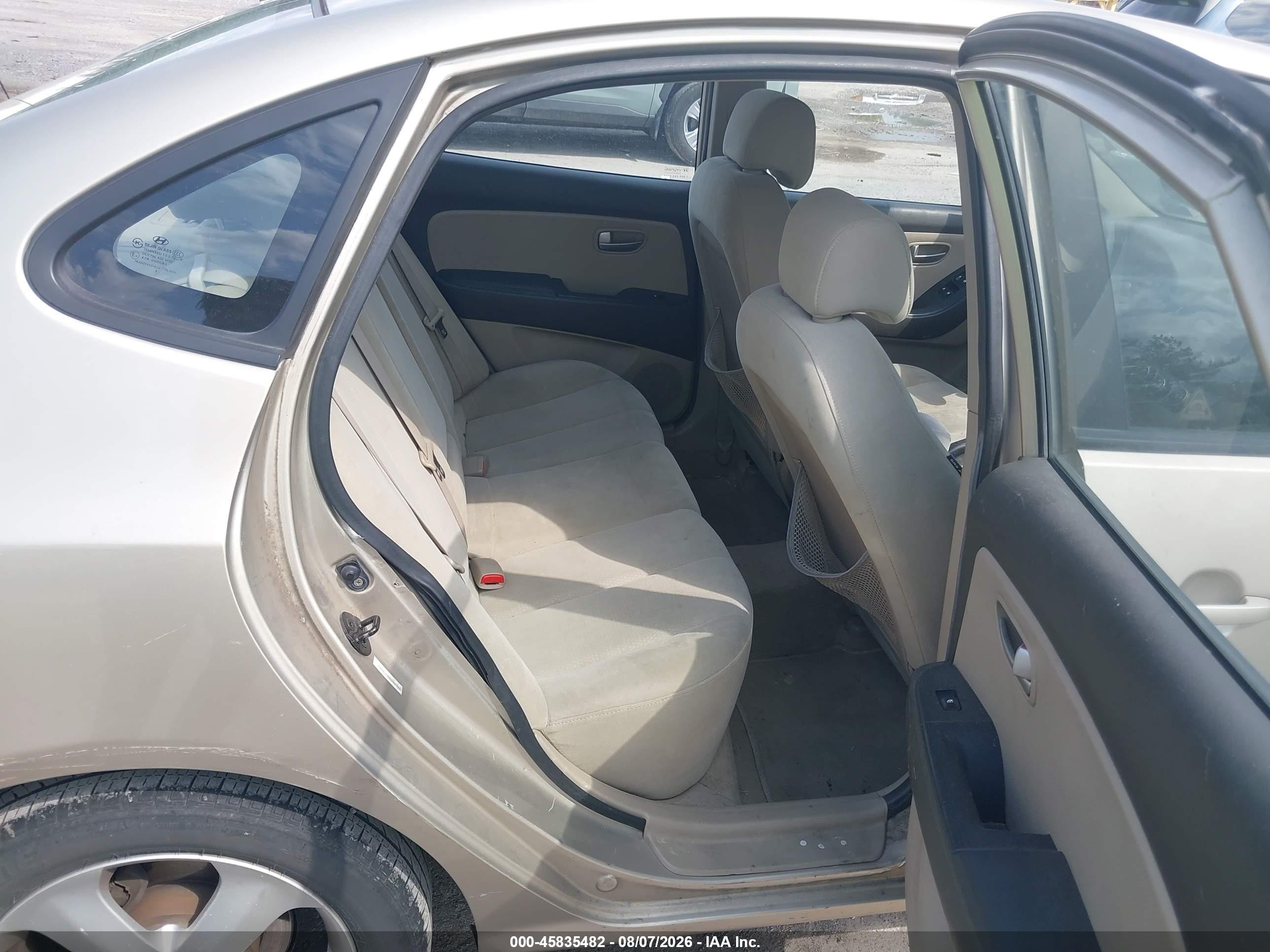 2007 Hyundai Elantra Gls/ltd/se Gold vin: KMHDU46D27U027769