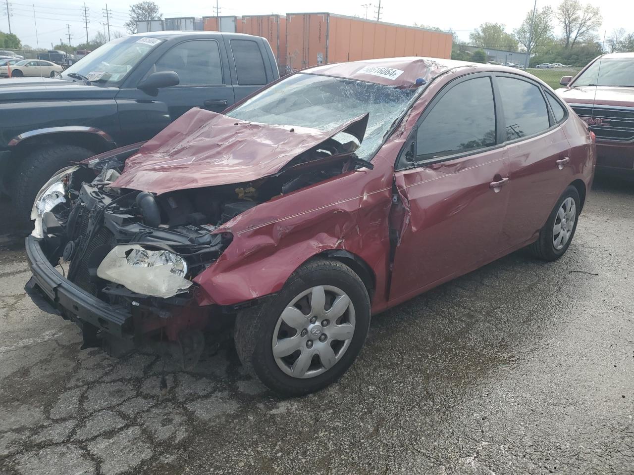 2007 Hyundai Elantra Gls Бордовый vin: KMHDU46D27U029019