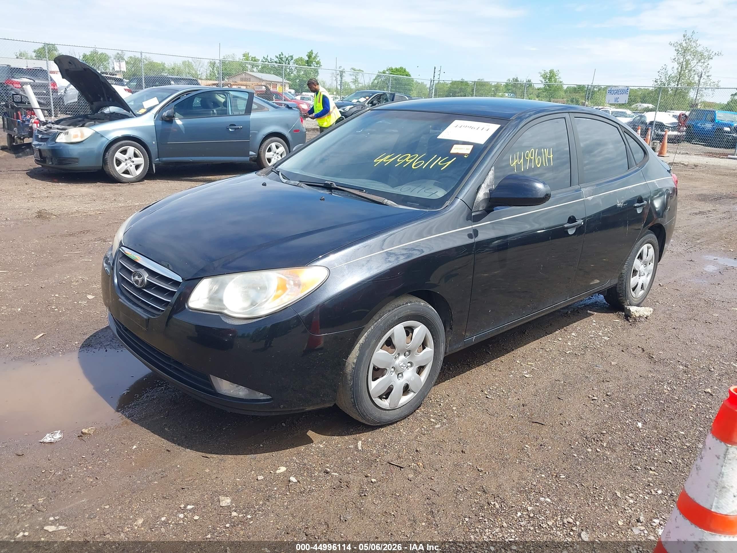 2007 Hyundai Elantra Gls/limited/se Black vin: KMHDU46D27U033622
