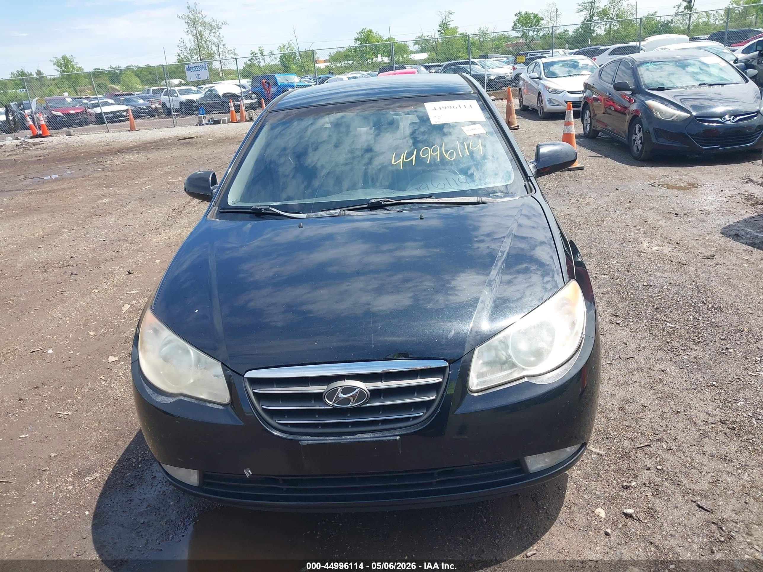 2007 Hyundai Elantra Gls/limited/se Black vin: KMHDU46D27U033622
