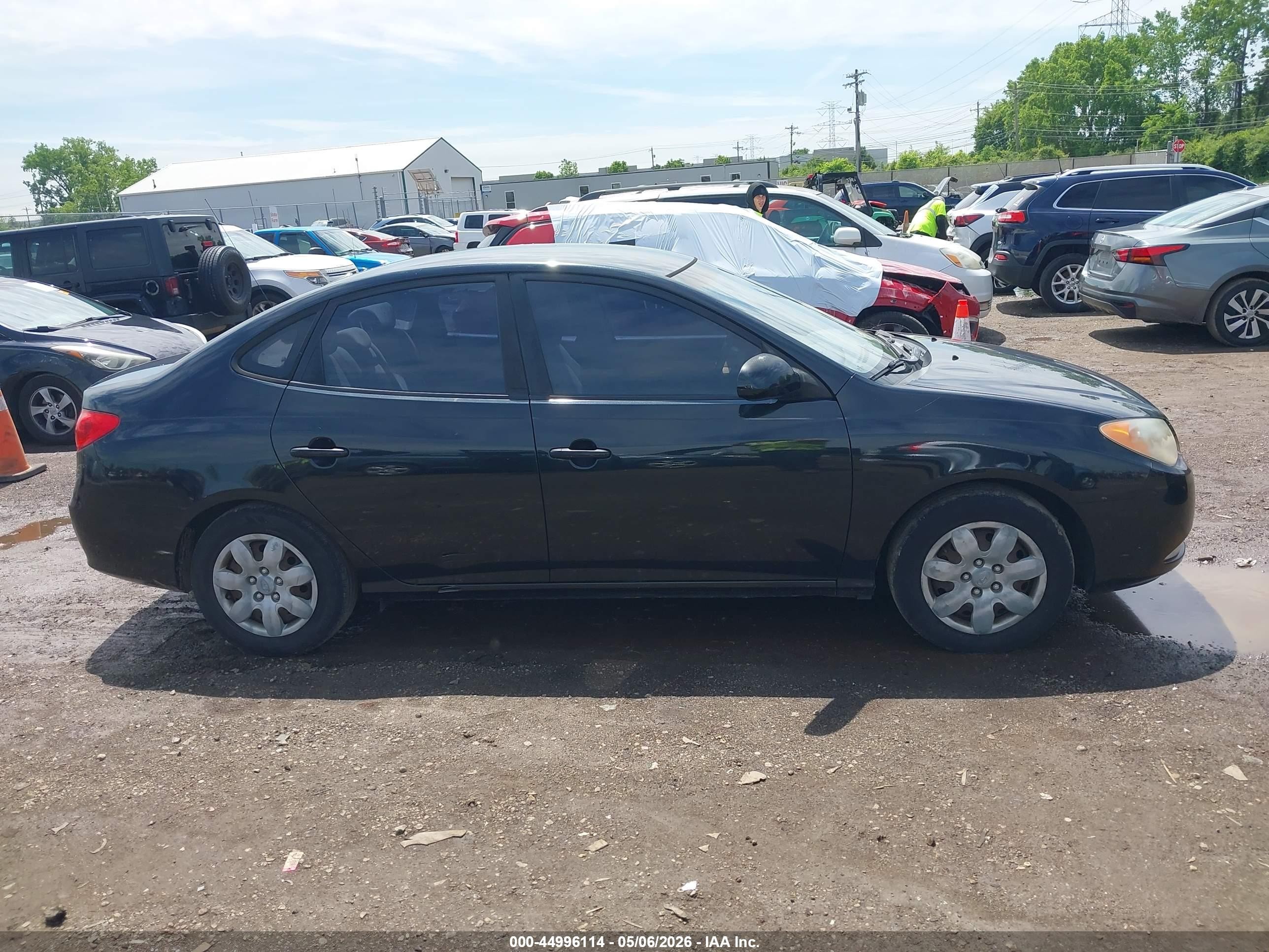 2007 Hyundai Elantra Gls/limited/se Black vin: KMHDU46D27U033622