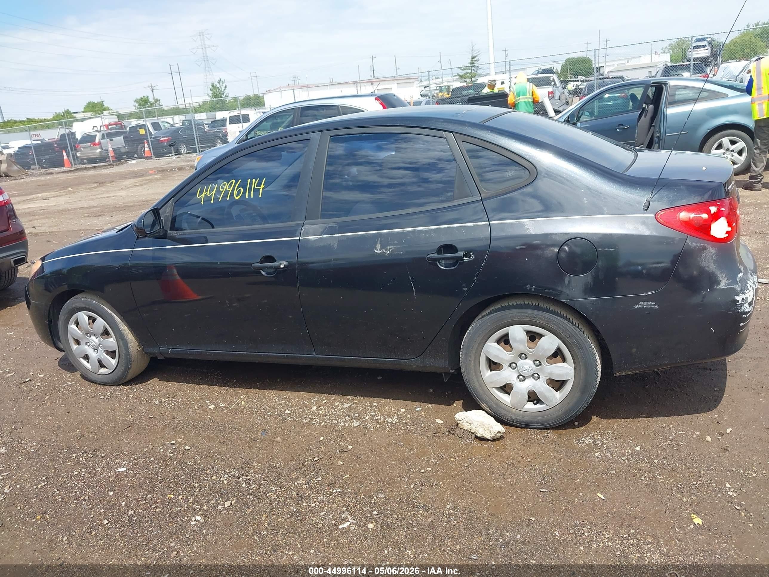 2007 Hyundai Elantra Gls/limited/se Black vin: KMHDU46D27U033622