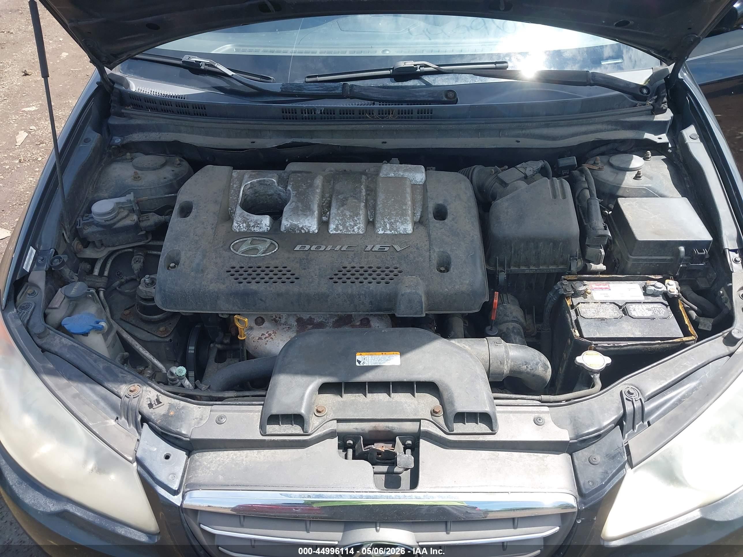 2007 Hyundai Elantra Gls/limited/se Black vin: KMHDU46D27U033622