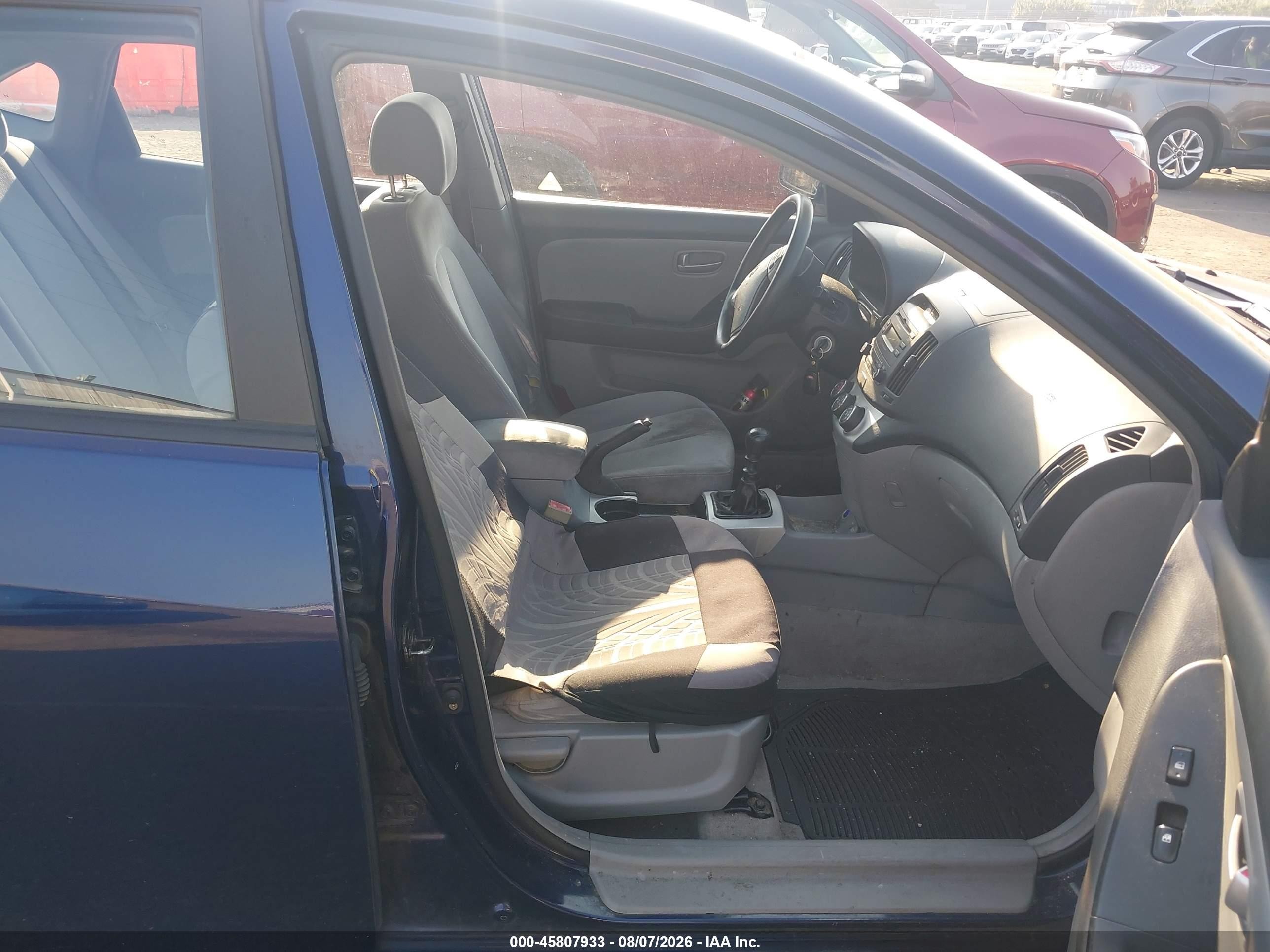 2007 Hyundai Elantra Gls/ltd/se Blue vin: KMHDU46D27U039016