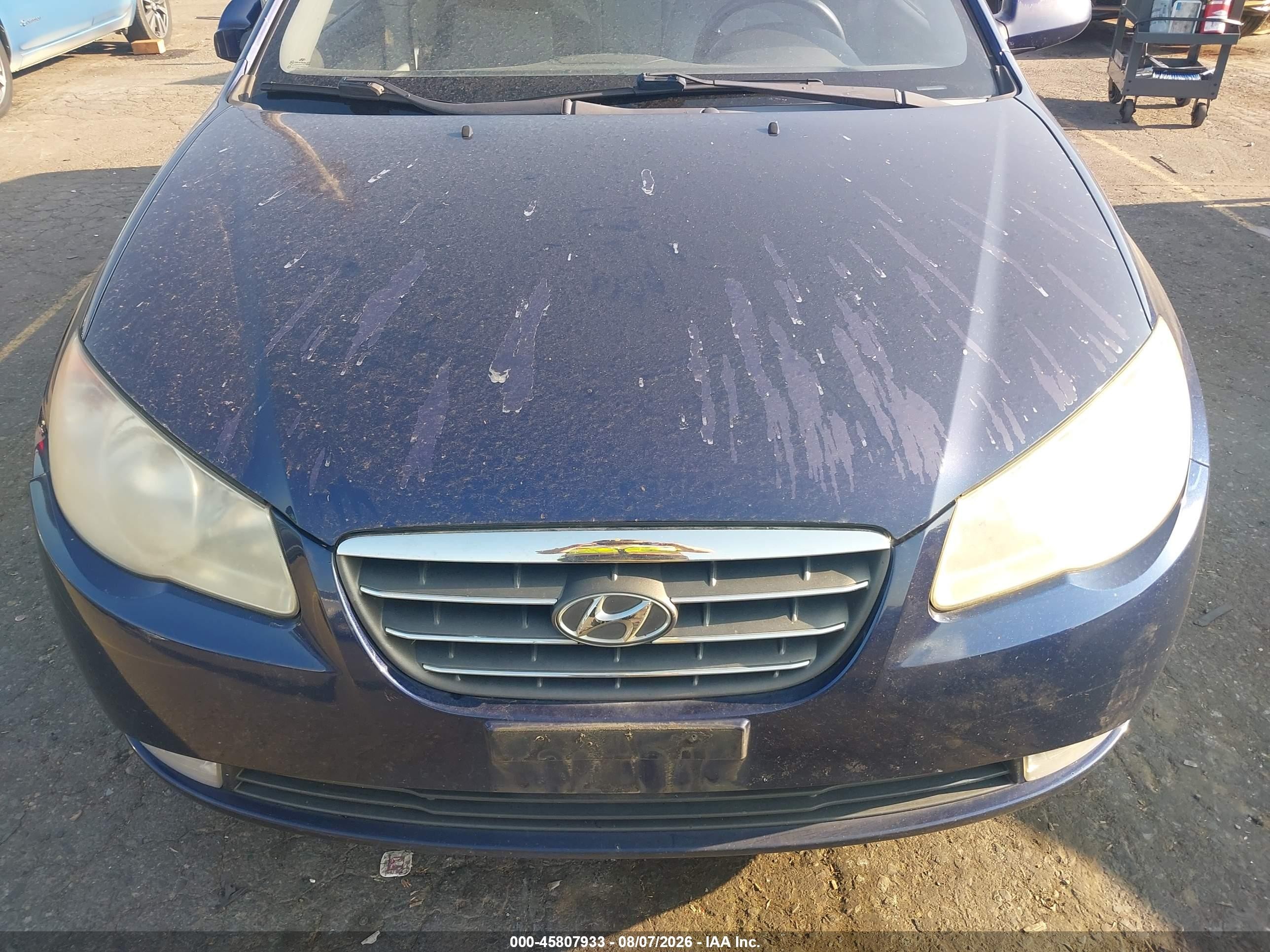 2007 Hyundai Elantra Gls/ltd/se Blue vin: KMHDU46D27U039016