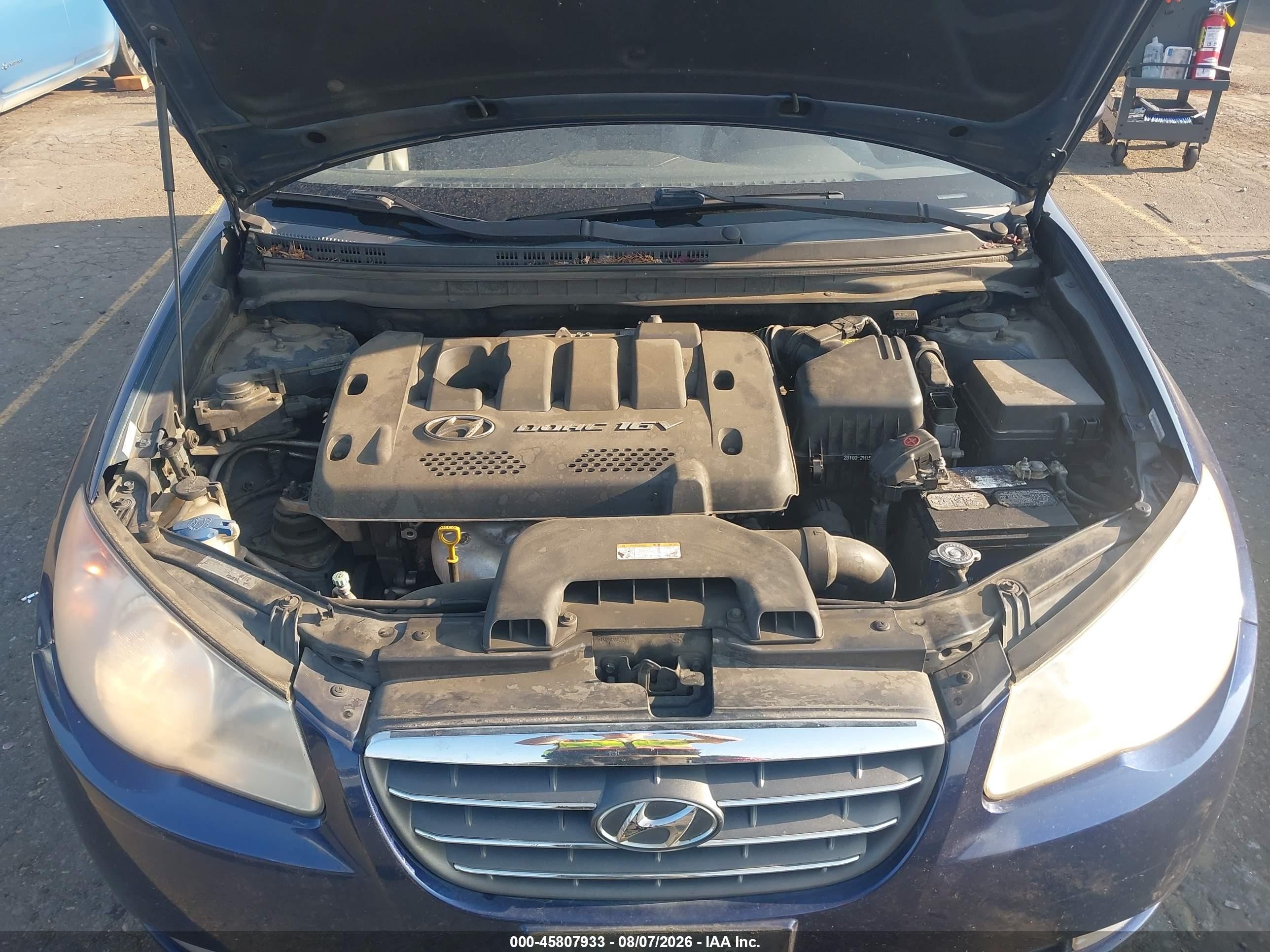 2007 Hyundai Elantra Gls/ltd/se Blue vin: KMHDU46D27U039016