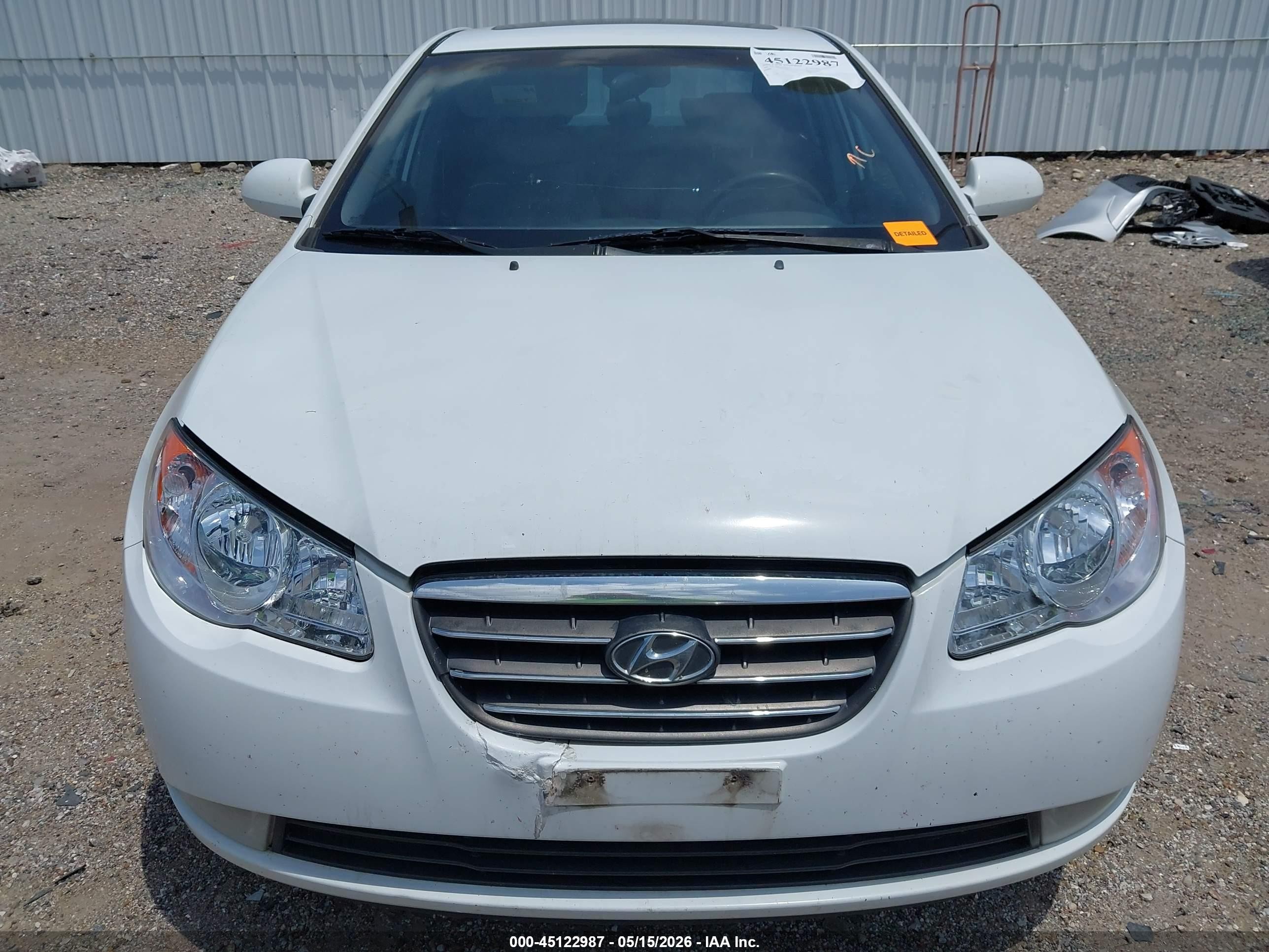 2007 Hyundai Elantra Gls/limited/se White vin: KMHDU46D27U076714