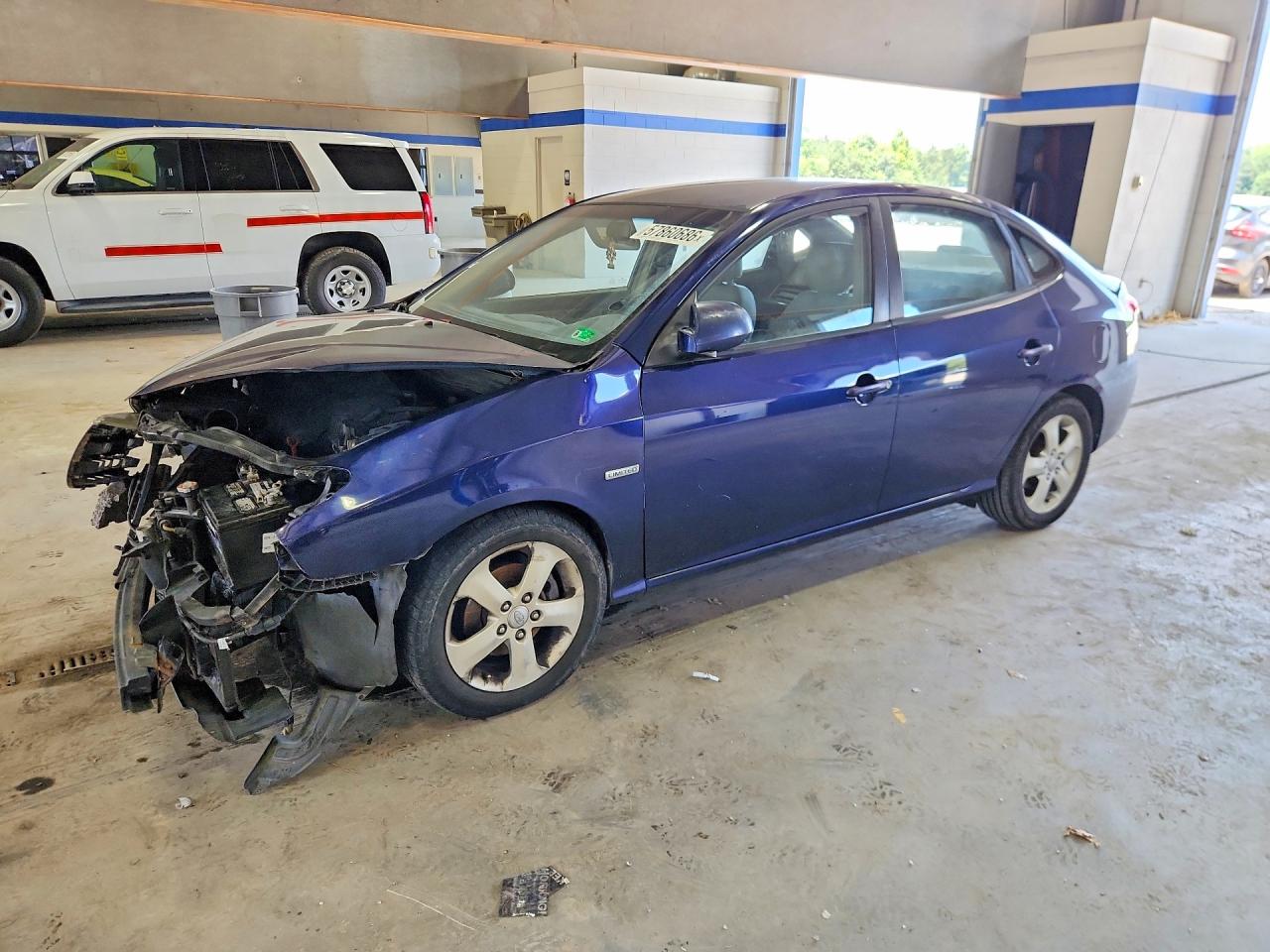 2007 Hyundai Elantra Gls Blue vin: KMHDU46D27U098373