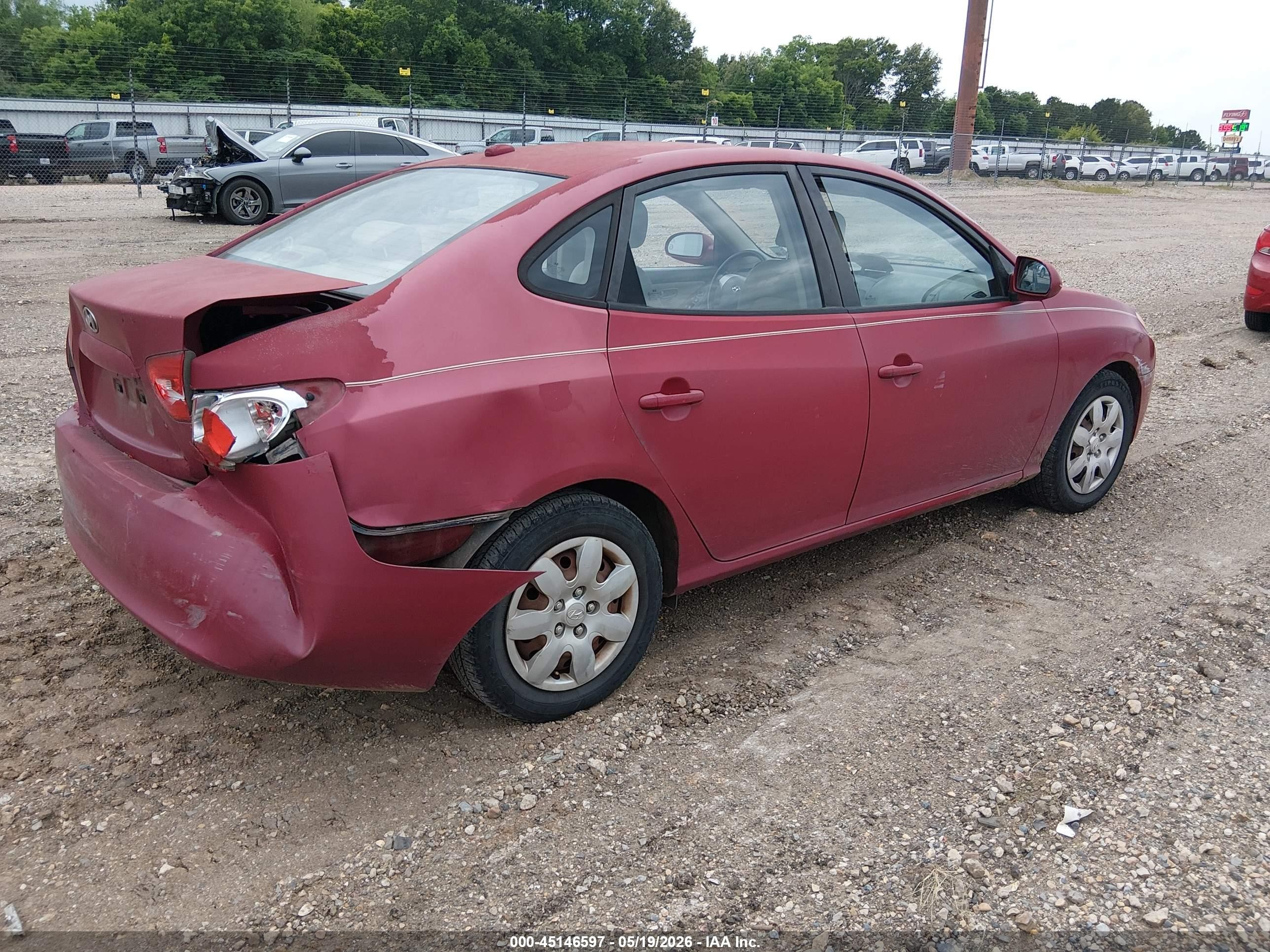 2007 Hyundai Elantra Gls/limited/se Красный vin: KMHDU46D27U133624