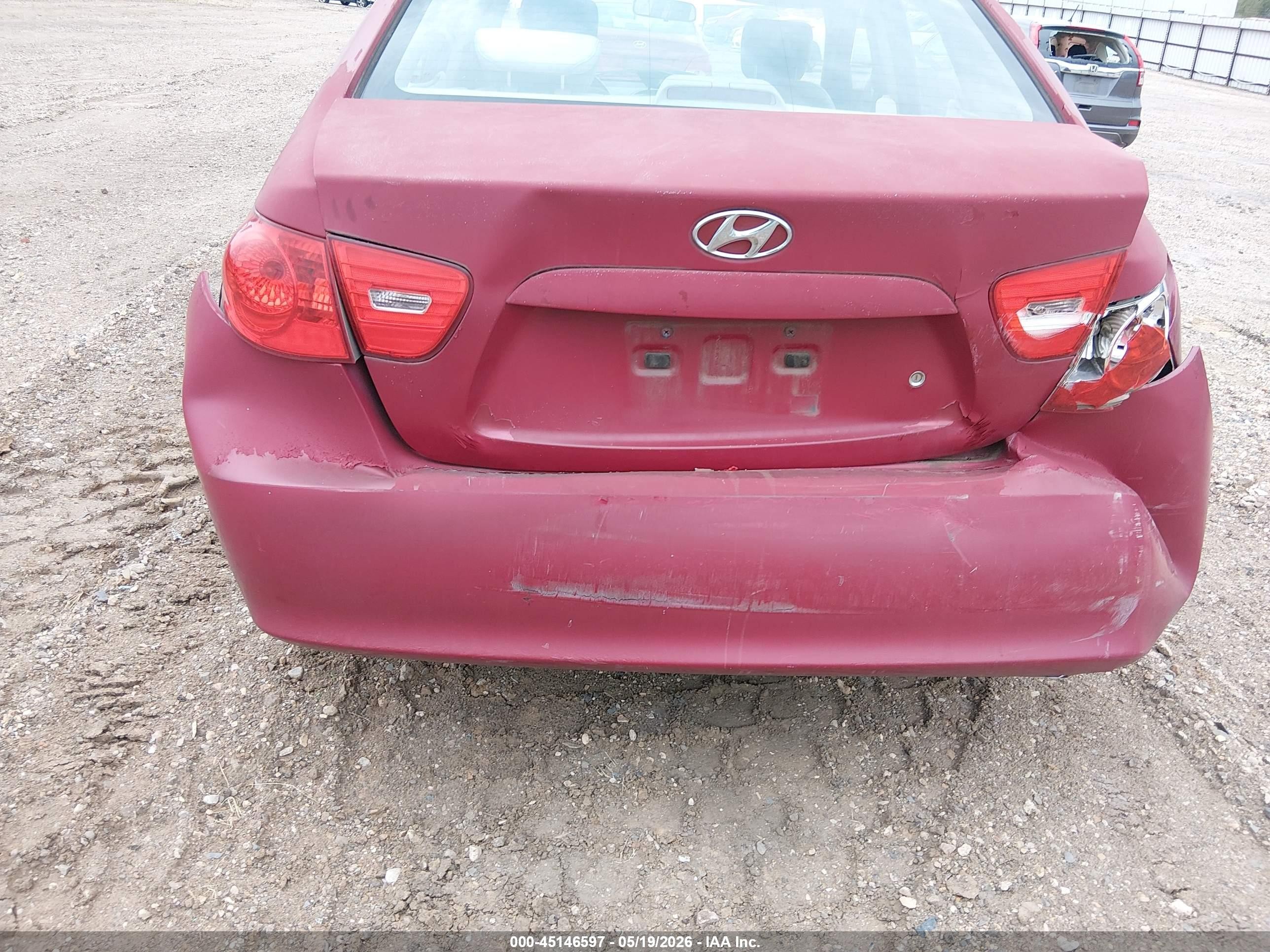 2007 Hyundai Elantra Gls/limited/se Красный vin: KMHDU46D27U133624