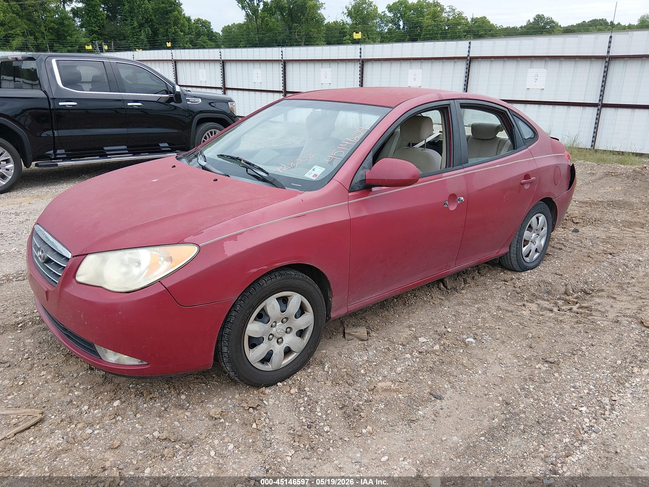 2007 Hyundai Elantra Gls/limited/se Красный vin: KMHDU46D27U133624