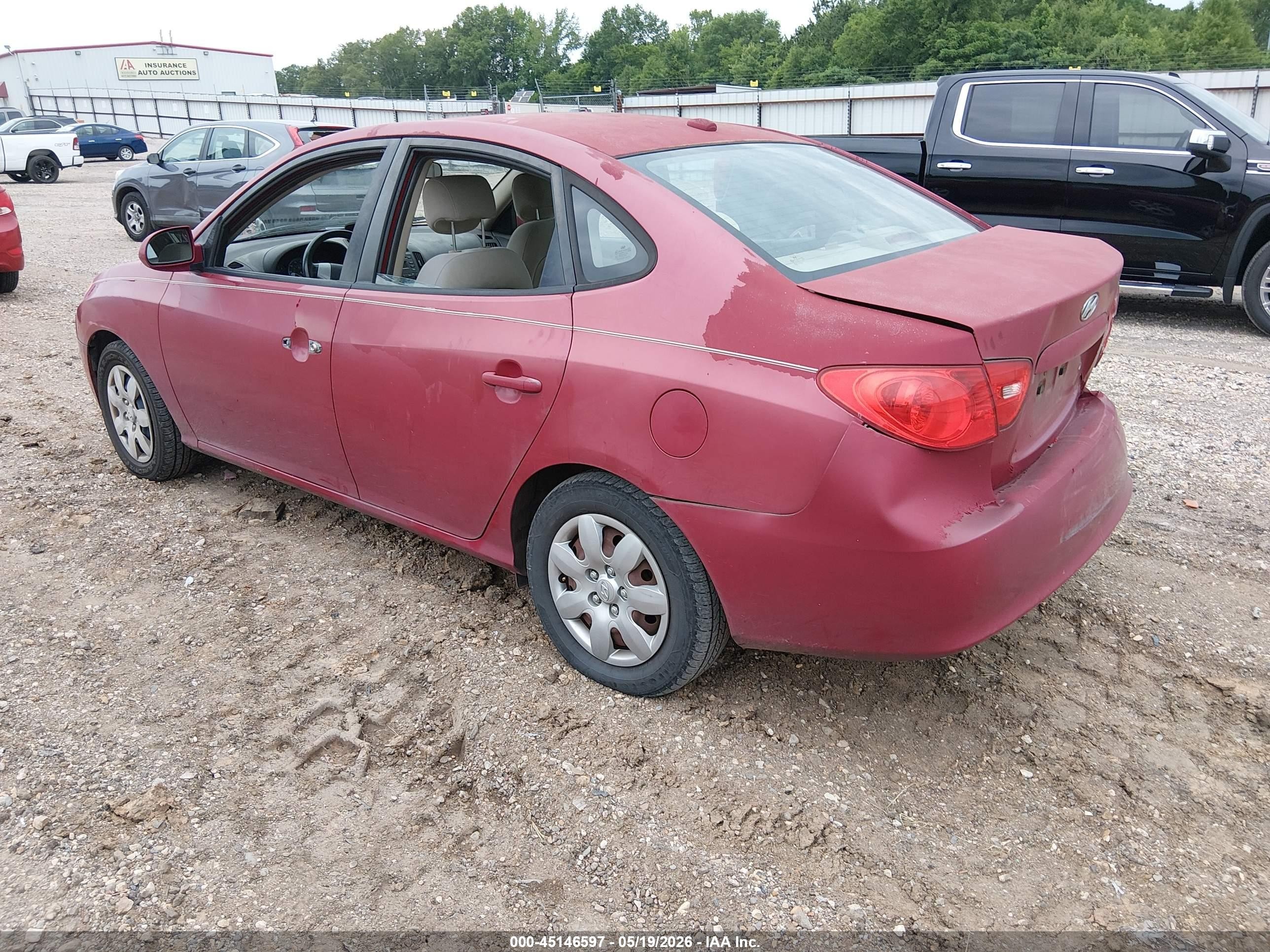2007 Hyundai Elantra Gls/limited/se Красный vin: KMHDU46D27U133624