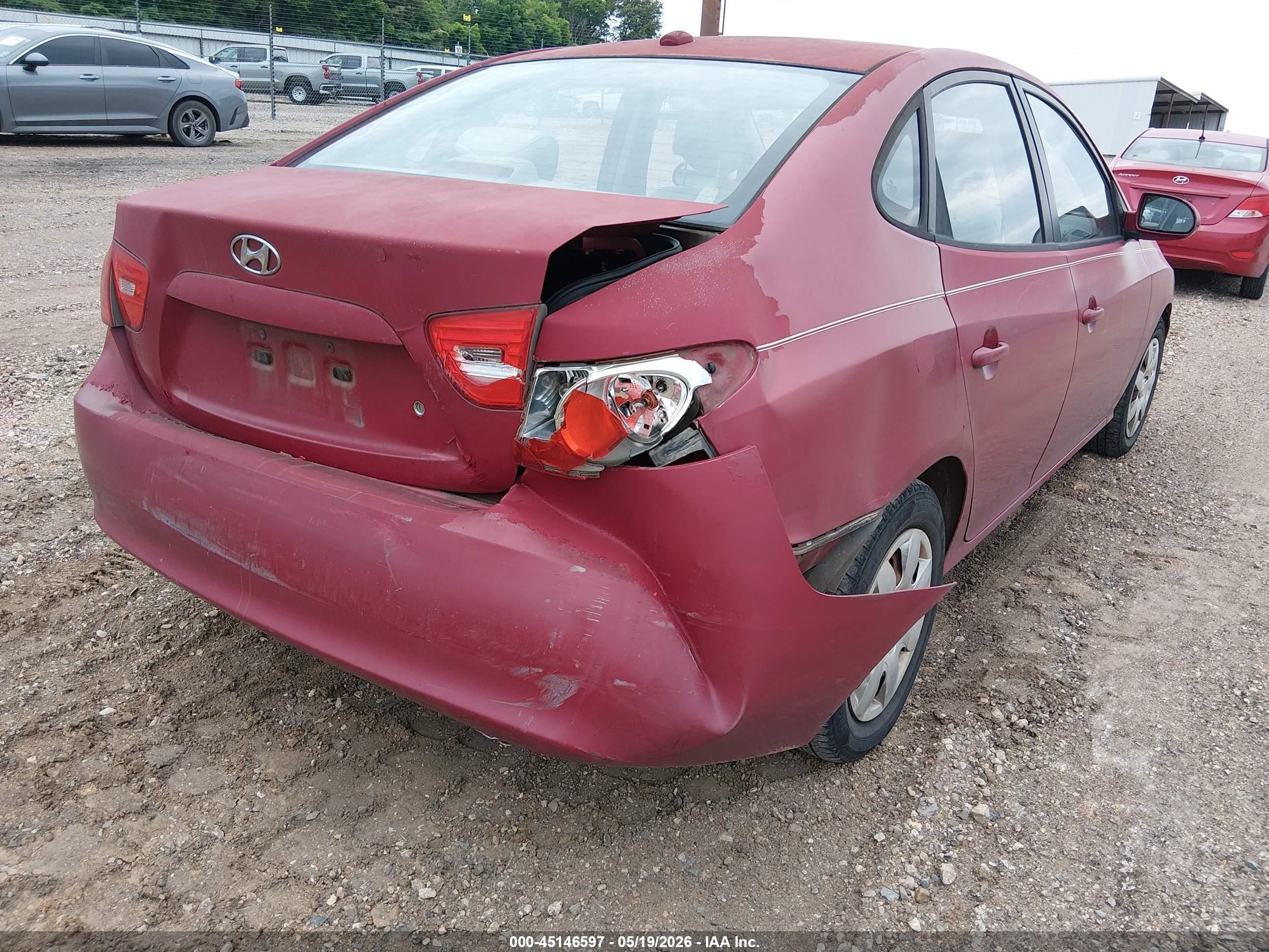 2007 Hyundai Elantra Gls/limited/se Красный vin: KMHDU46D27U133624