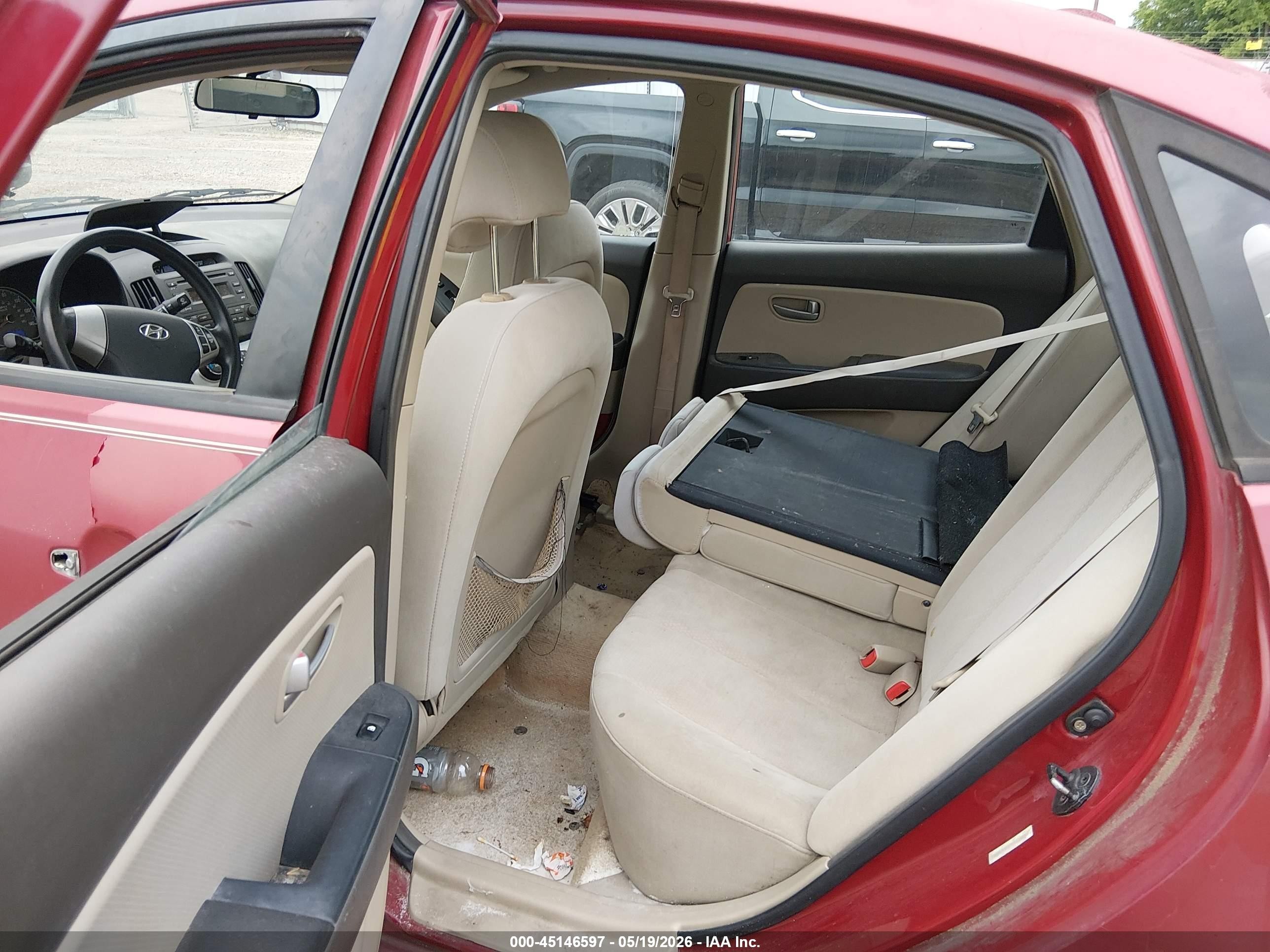 2007 Hyundai Elantra Gls/limited/se Красный vin: KMHDU46D27U133624
