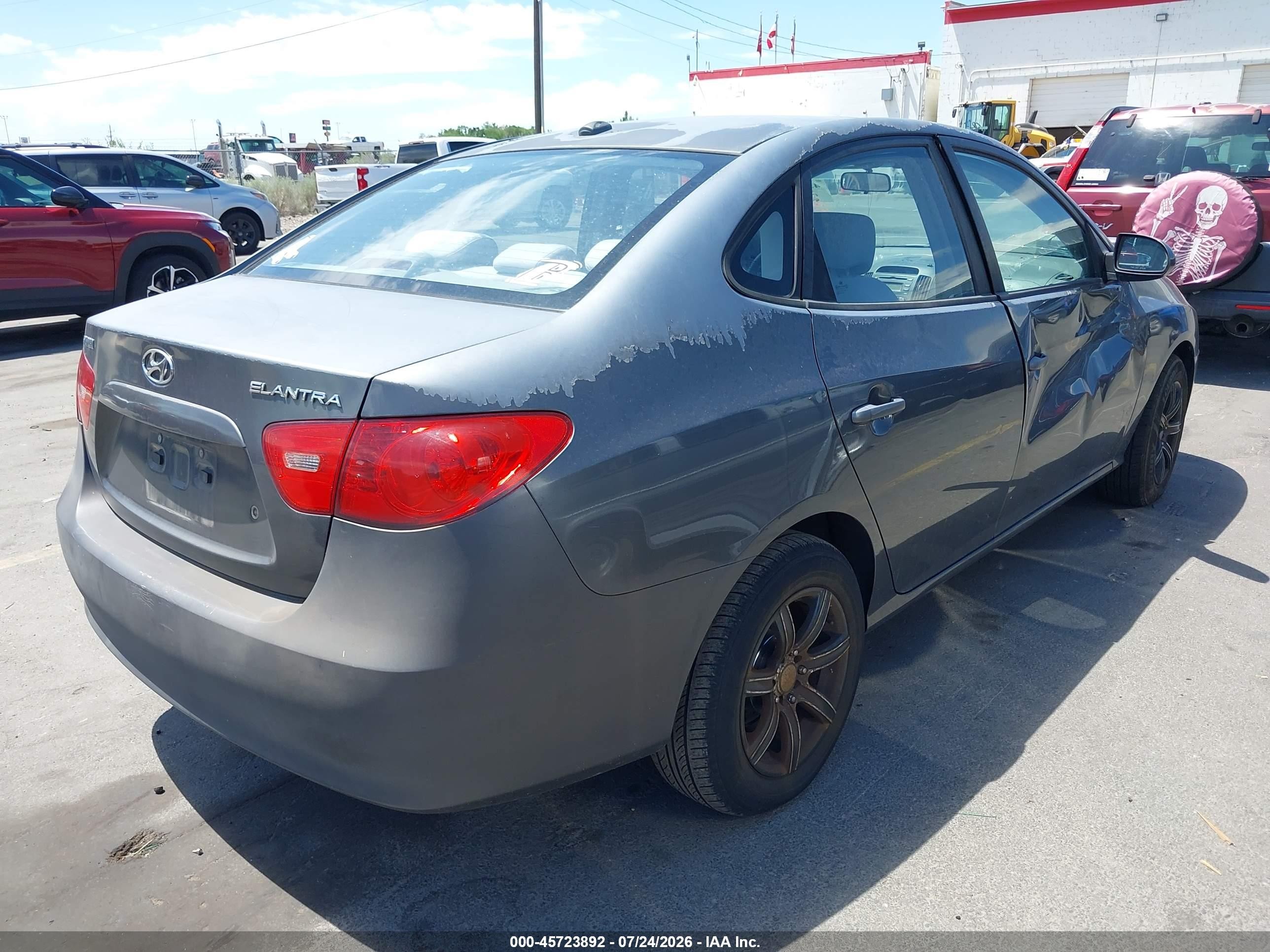 2007 Hyundai Elantra Gls/ltd/se Серебряный vin: KMHDU46D27U140539
