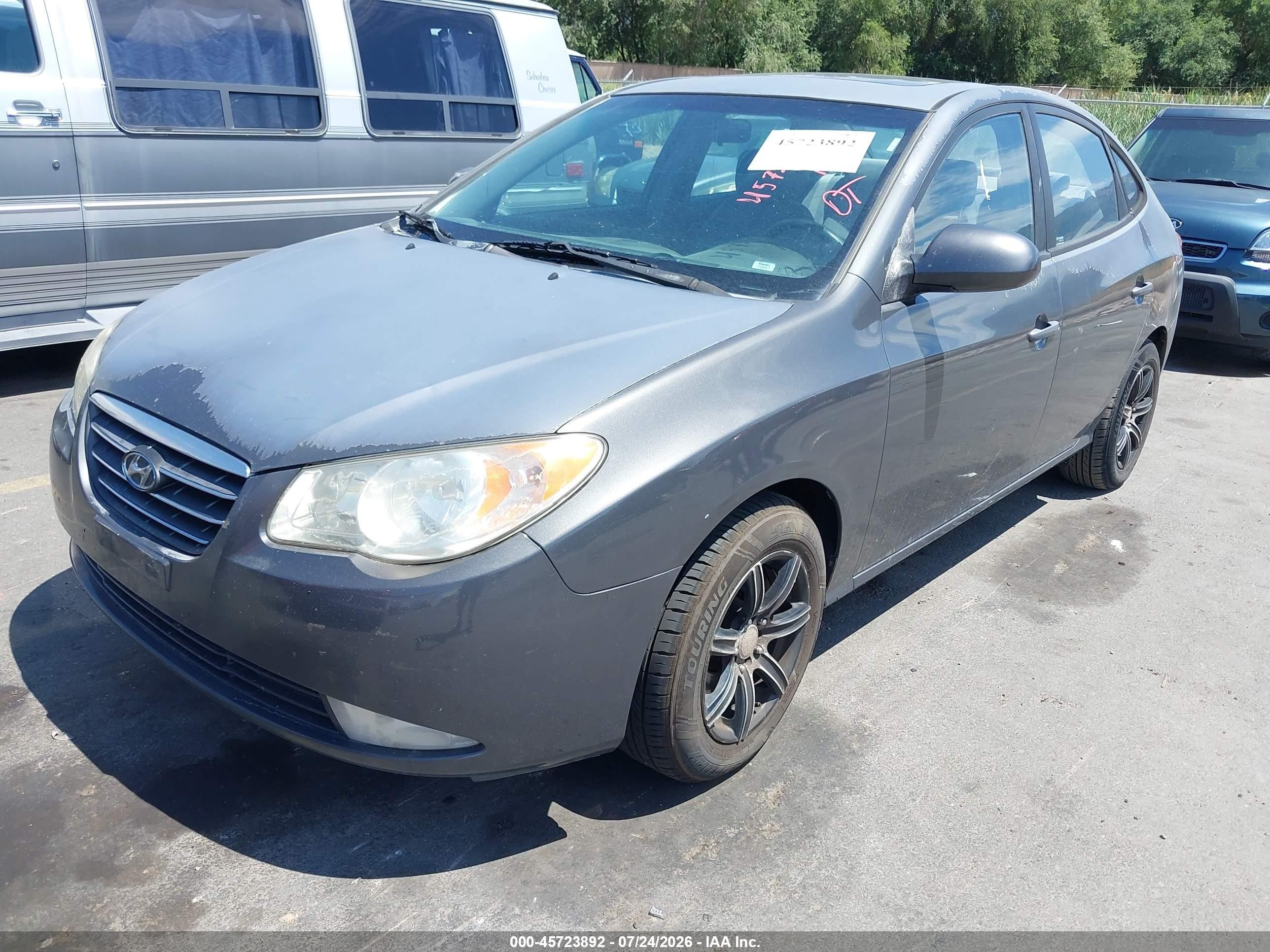 2007 Hyundai Elantra Gls/ltd/se Серебряный vin: KMHDU46D27U140539